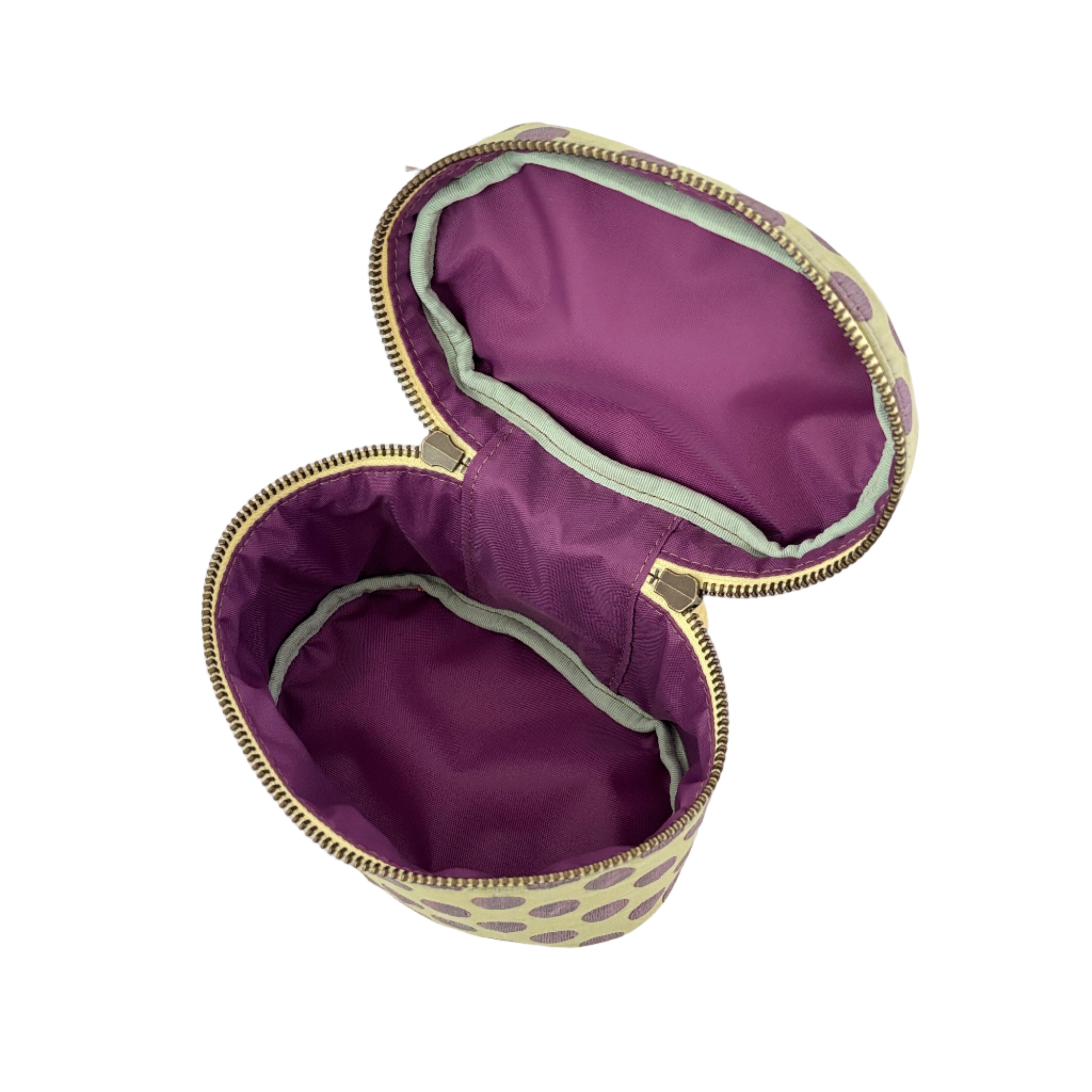 グリーンパープルドット / バニティポーチ