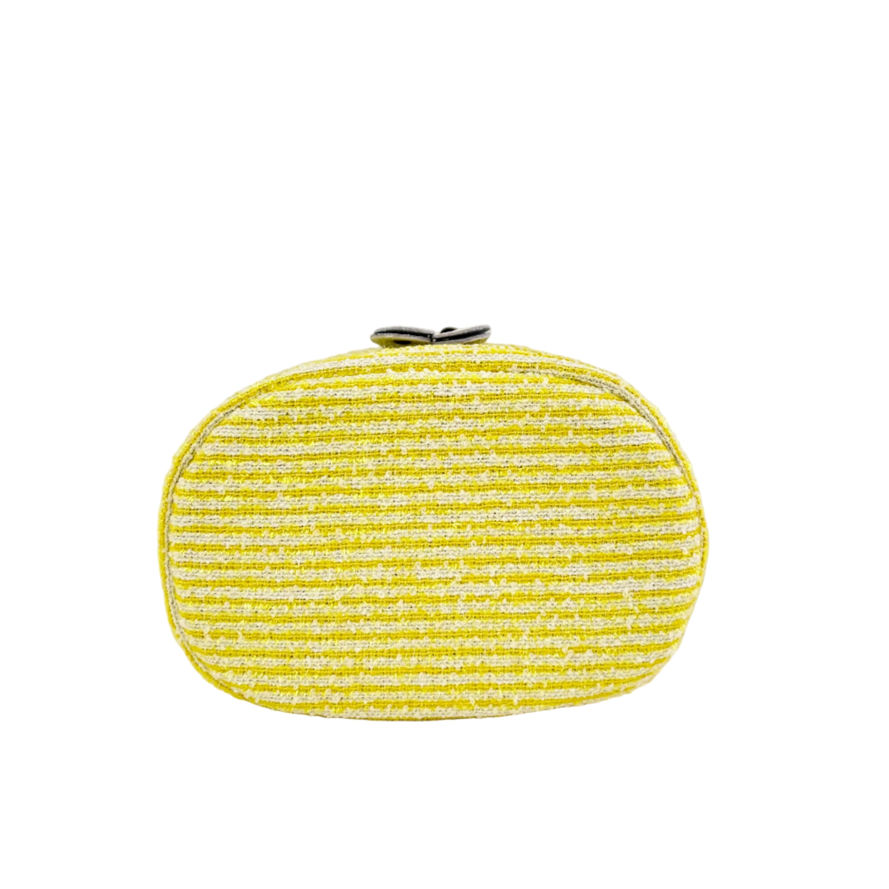 イエローラメボーダー / バニティポーチ