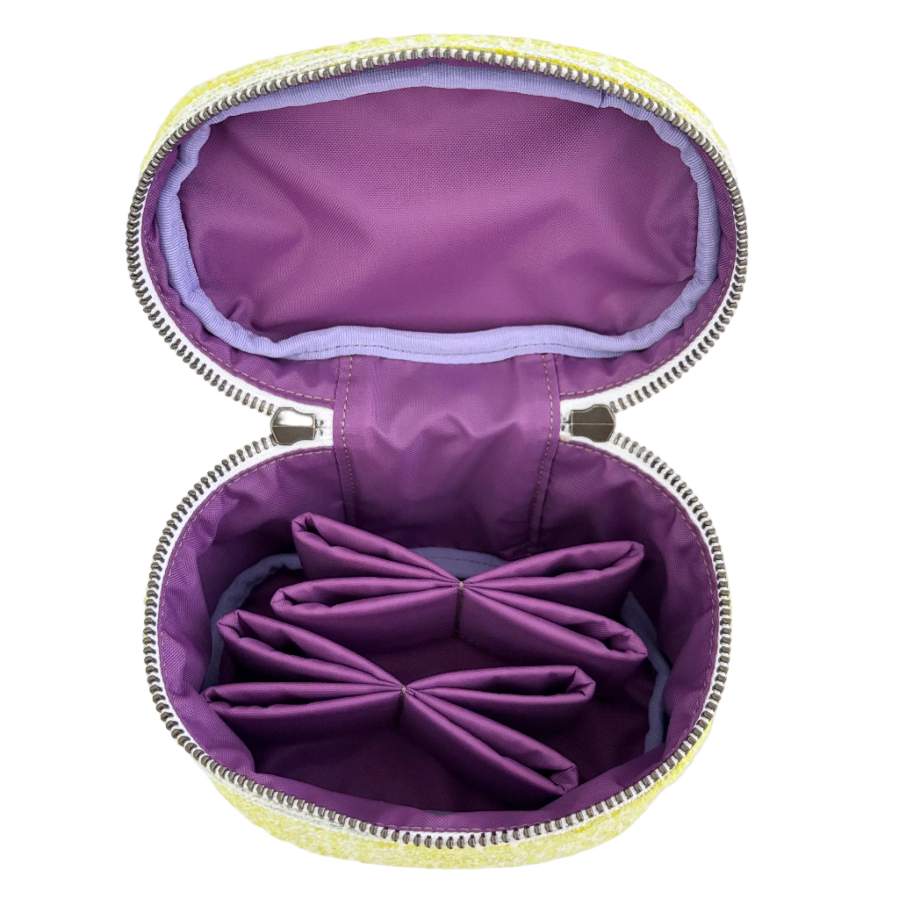 イエローラメボーダー / バニティポーチ