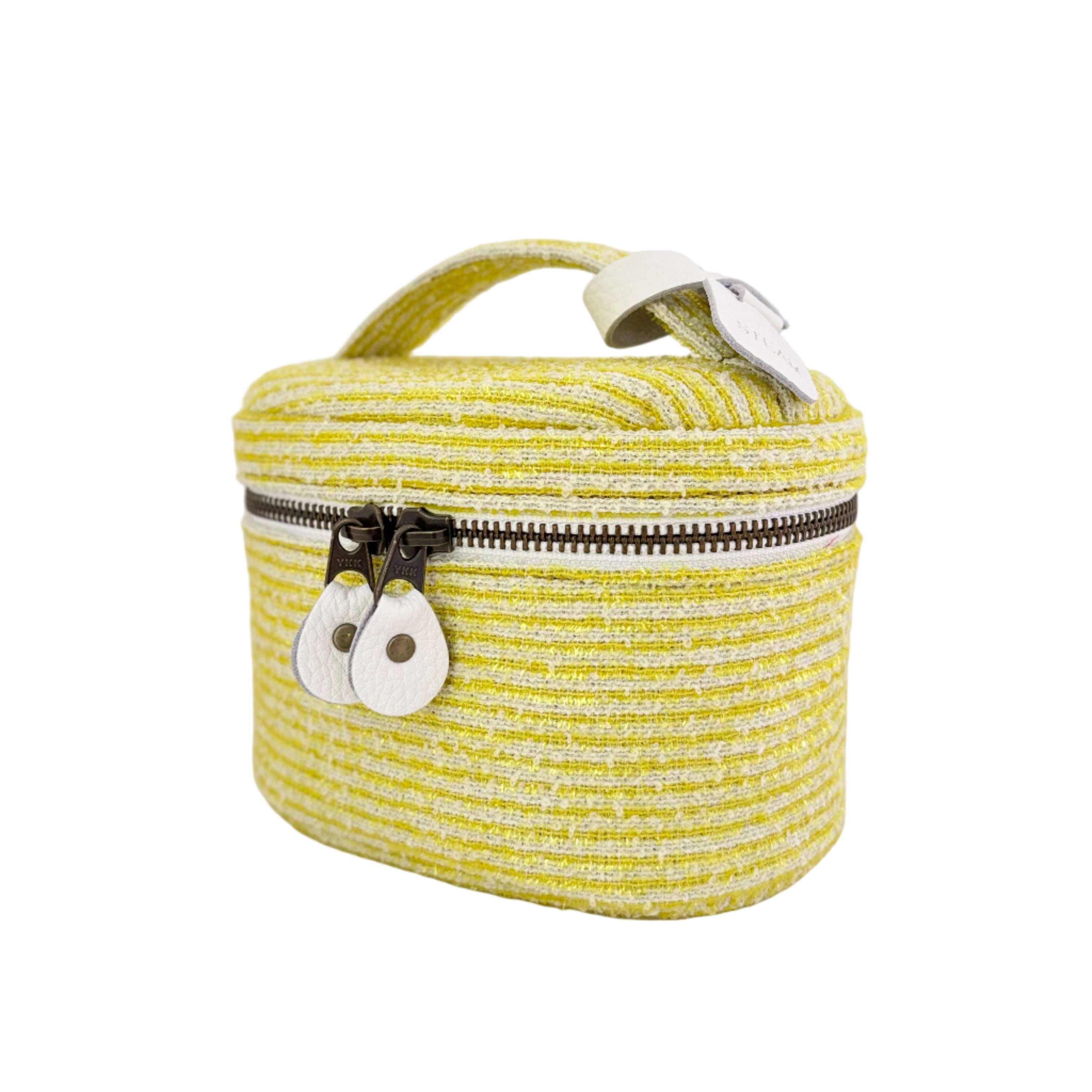 イエローラメボーダー / バニティポーチ