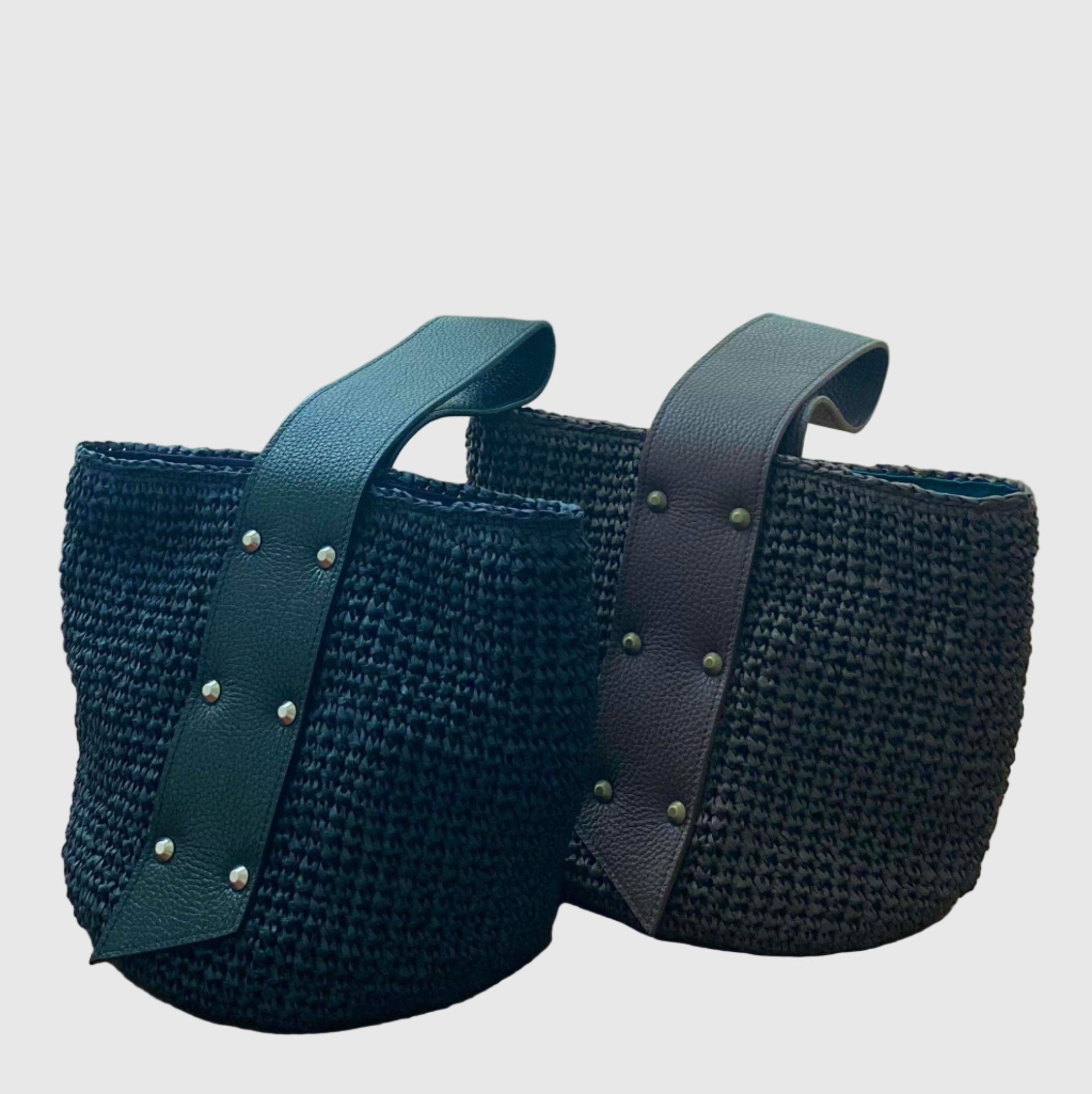 ブラック×ブラック / ヘンプワンハンドルトート