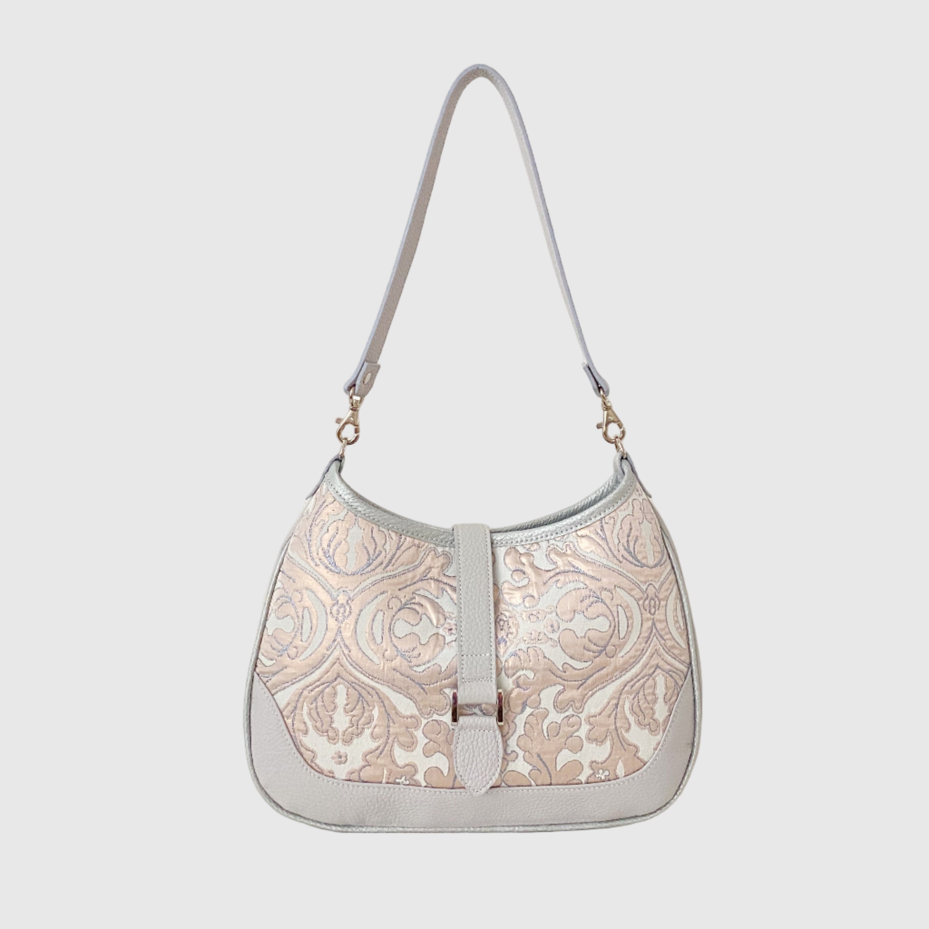 シルバーピンクダマスク S / クロワッサンポシェット