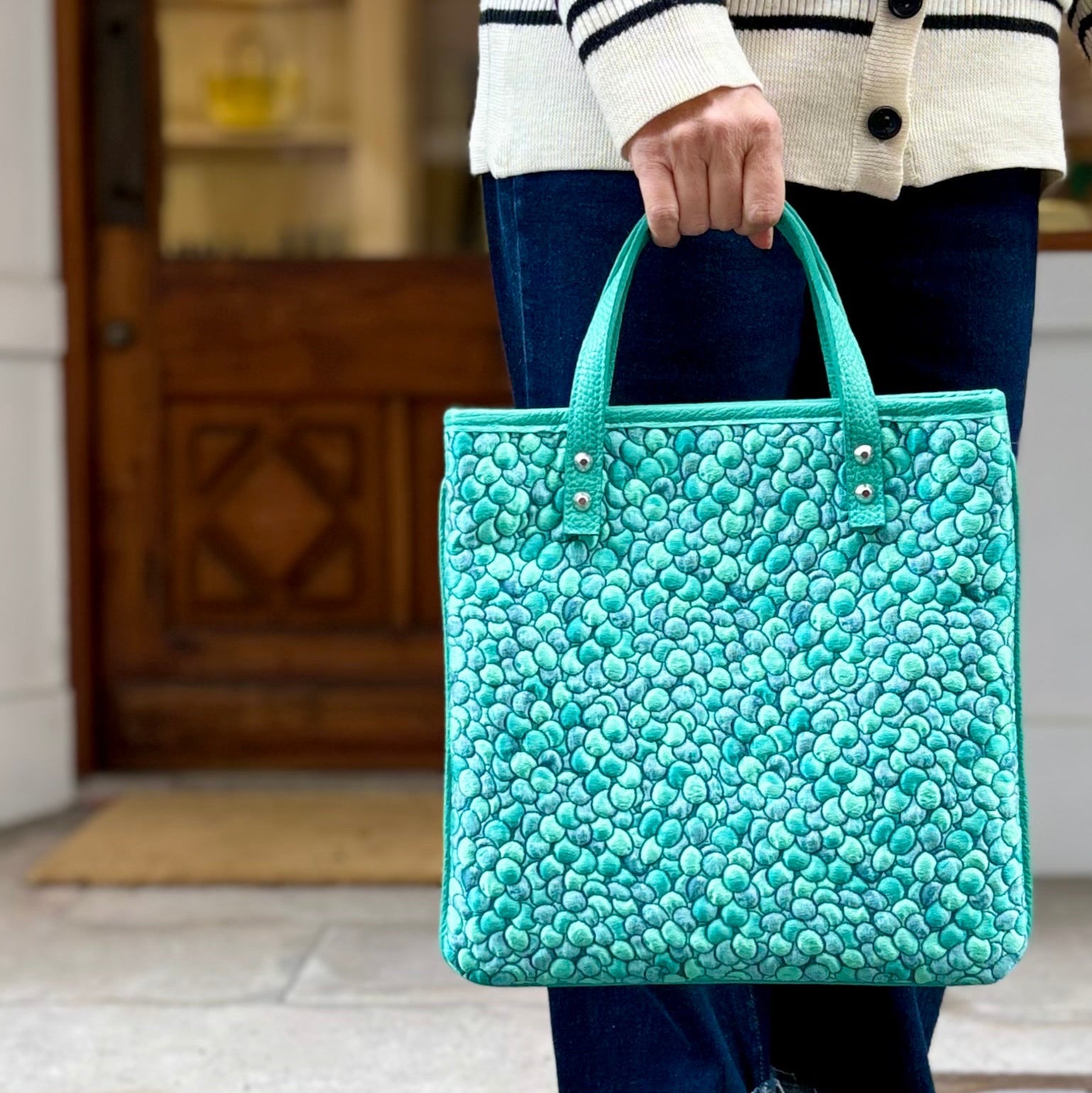 イタリアンバルーン L / スクエアフラットトート