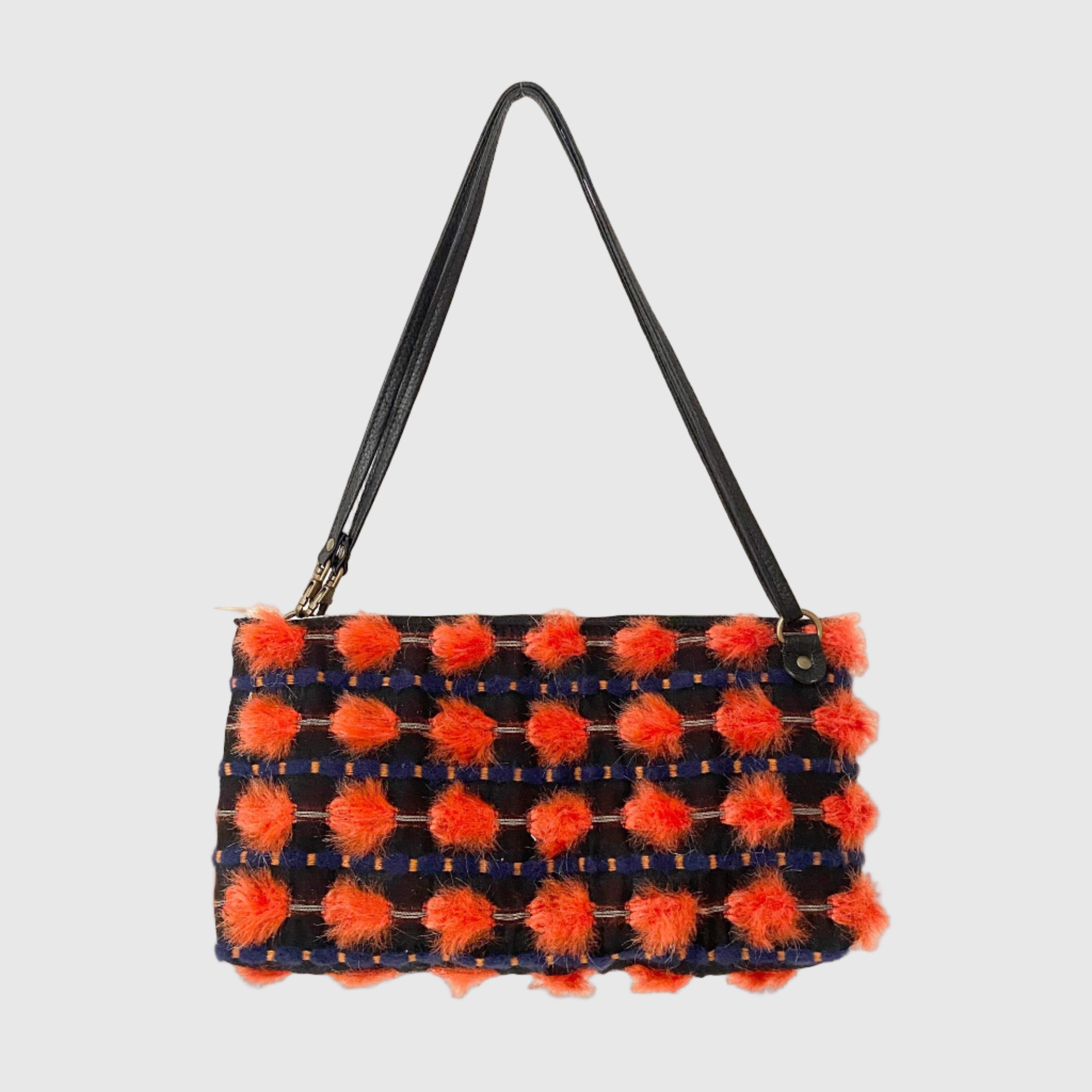 オレンジボンボン S / フラットポシェット