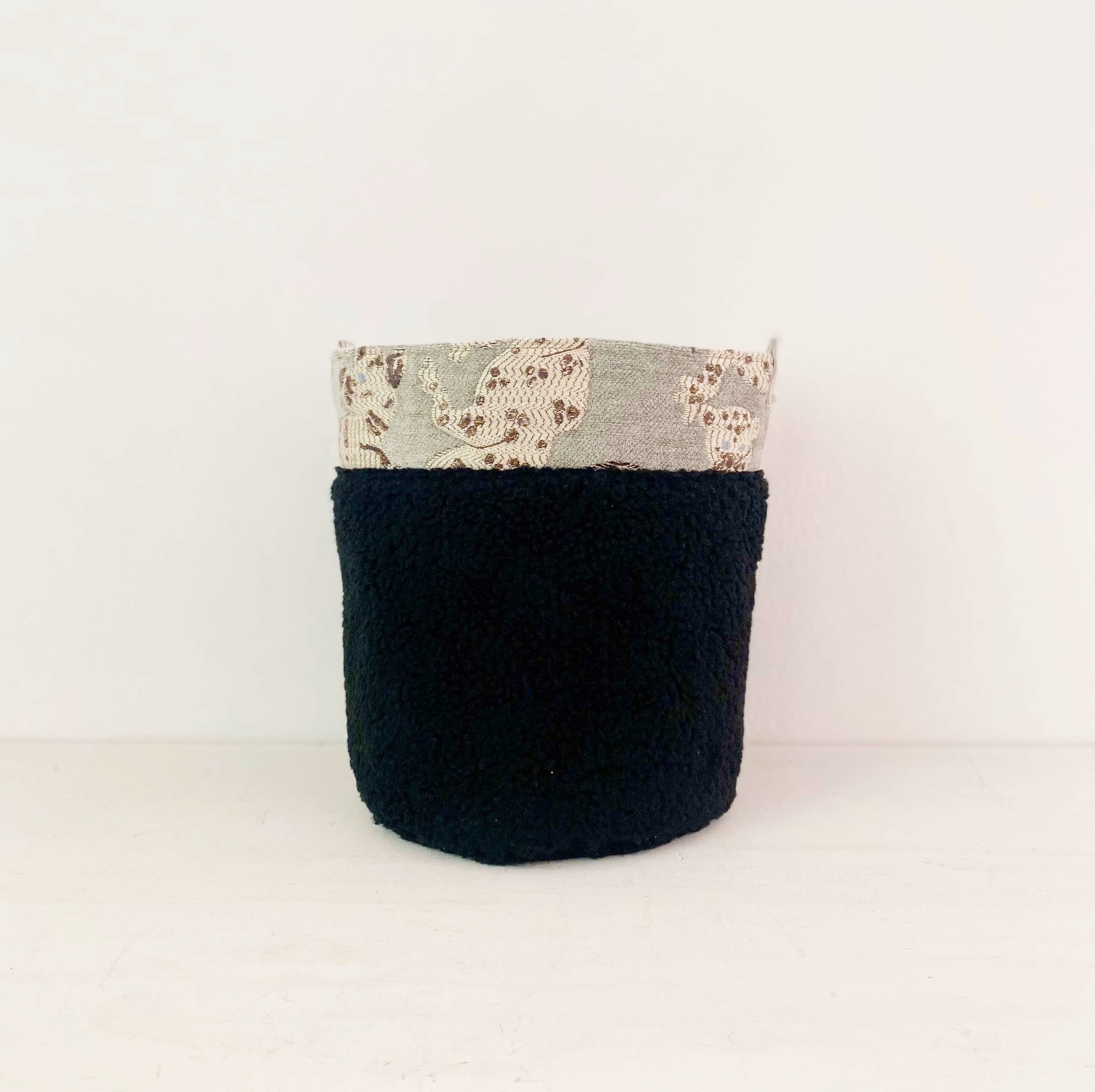 ベルベットアニマルBL×ボアブラック L / メッシュバッグインナーバッグ