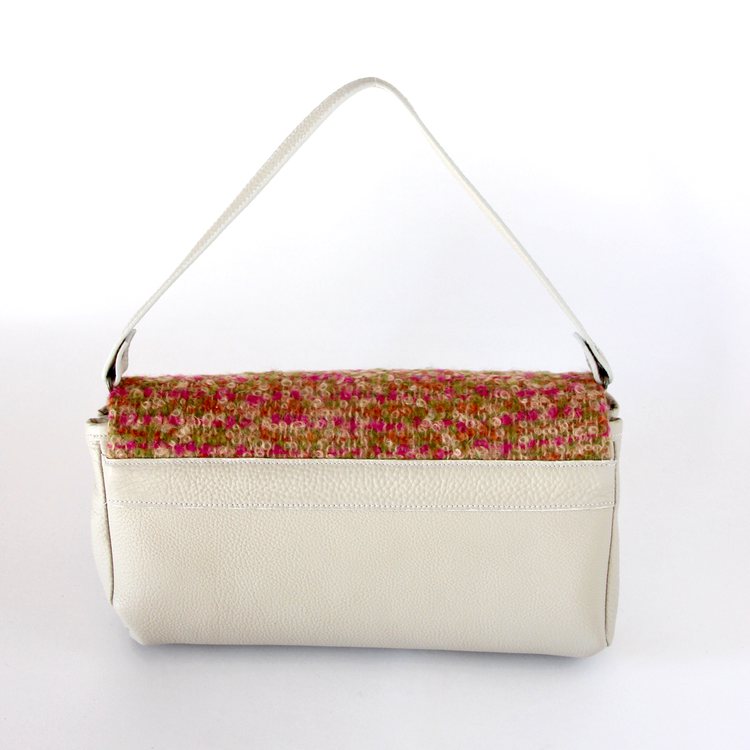 オレンジ×グリーンモヘア / 3wayバッグ Sサイズ