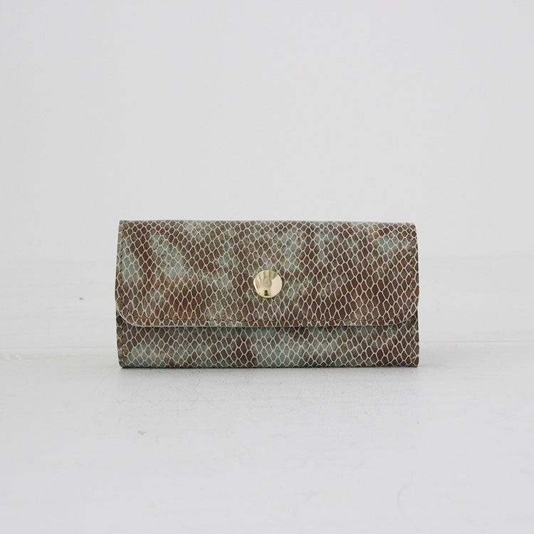 ブラウングリーンスネイクレザー / キーケース