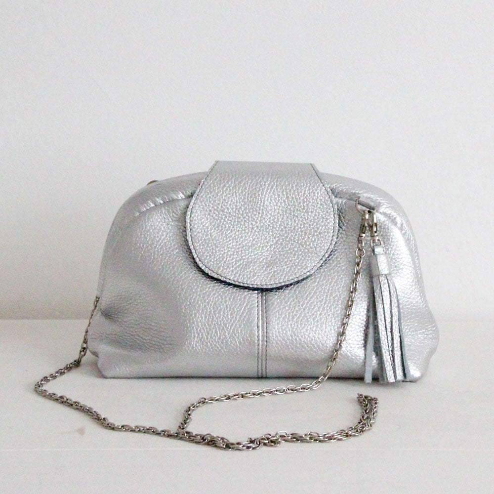 シルバーシマー / 口金レザーポシェットM