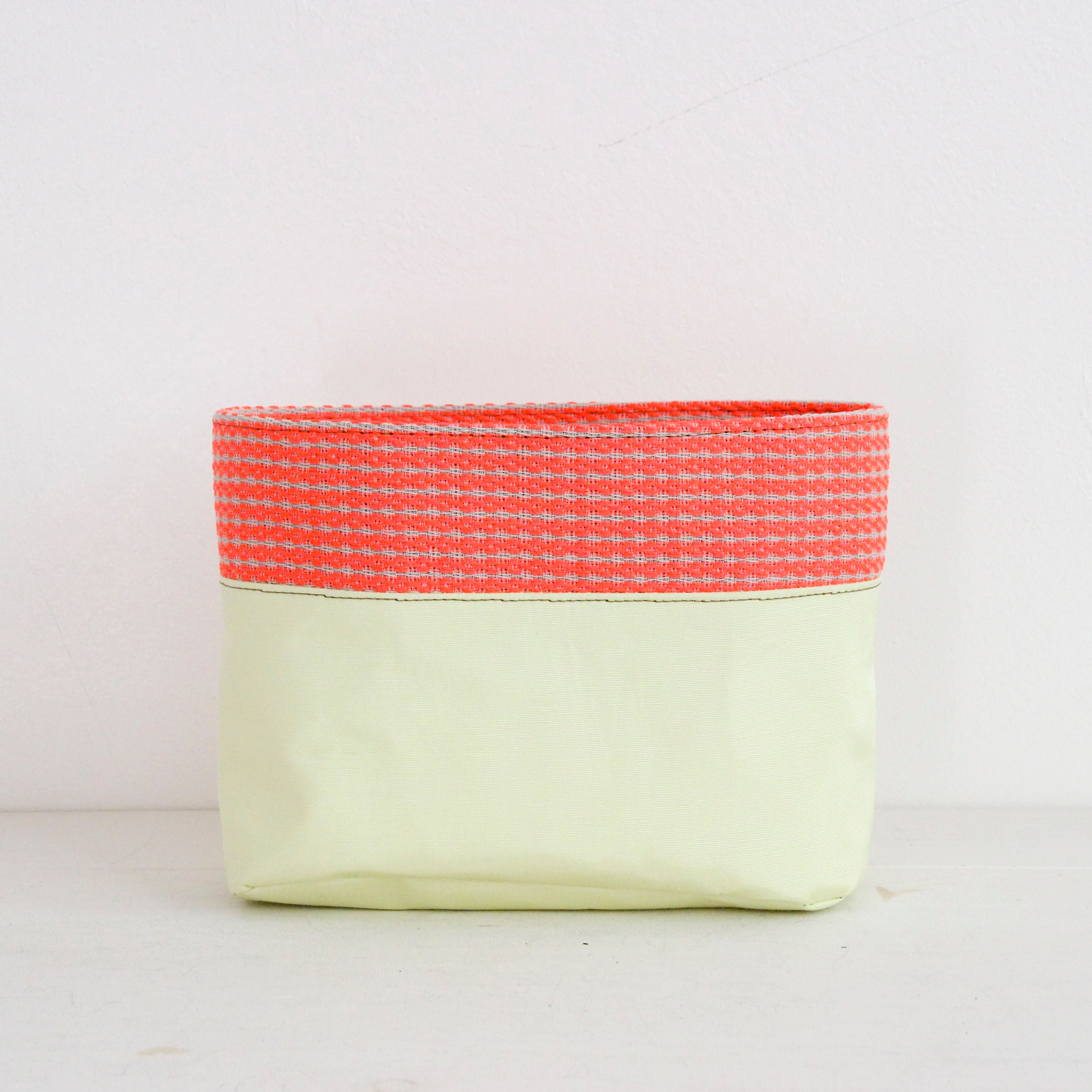 ピーチラメボーダー / インナーバッグ / かごバッグ Sサイズ用 / L