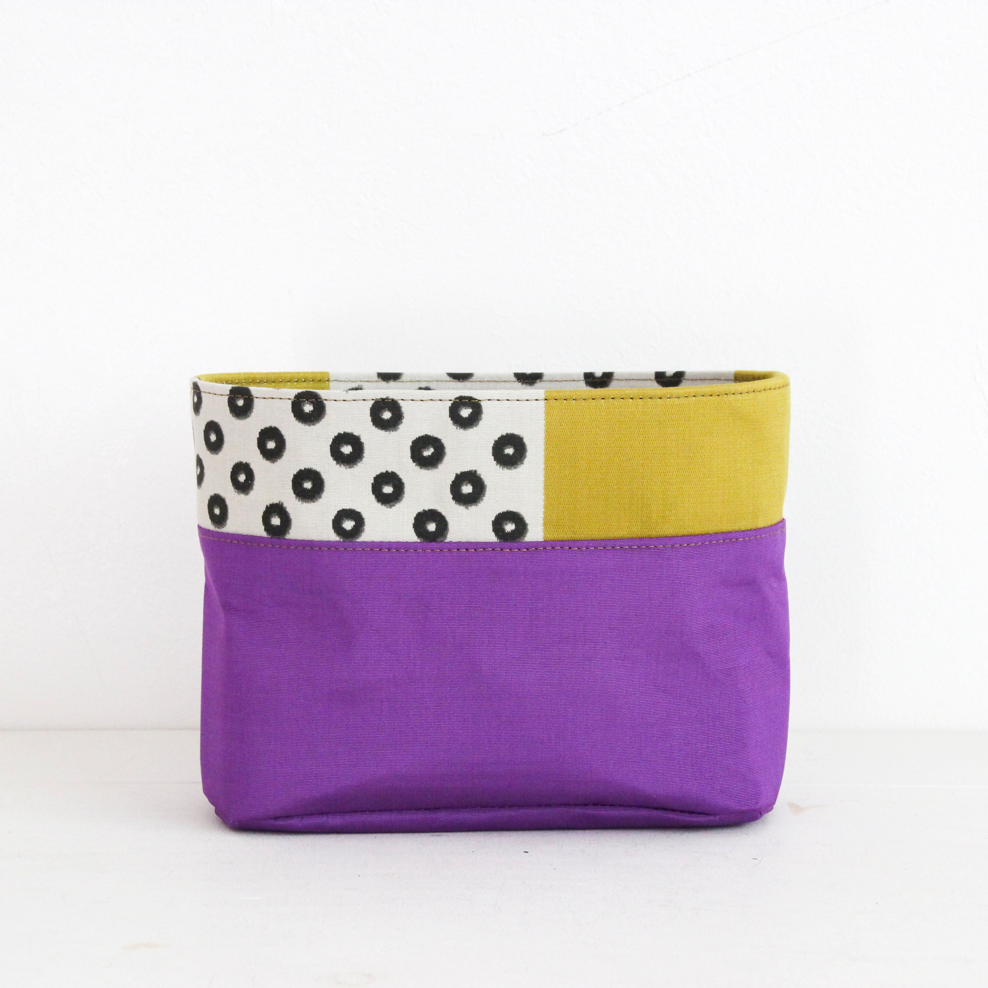 イカットイエロー / インナーバッグ / かごバッグ Sサイズ用 / XL