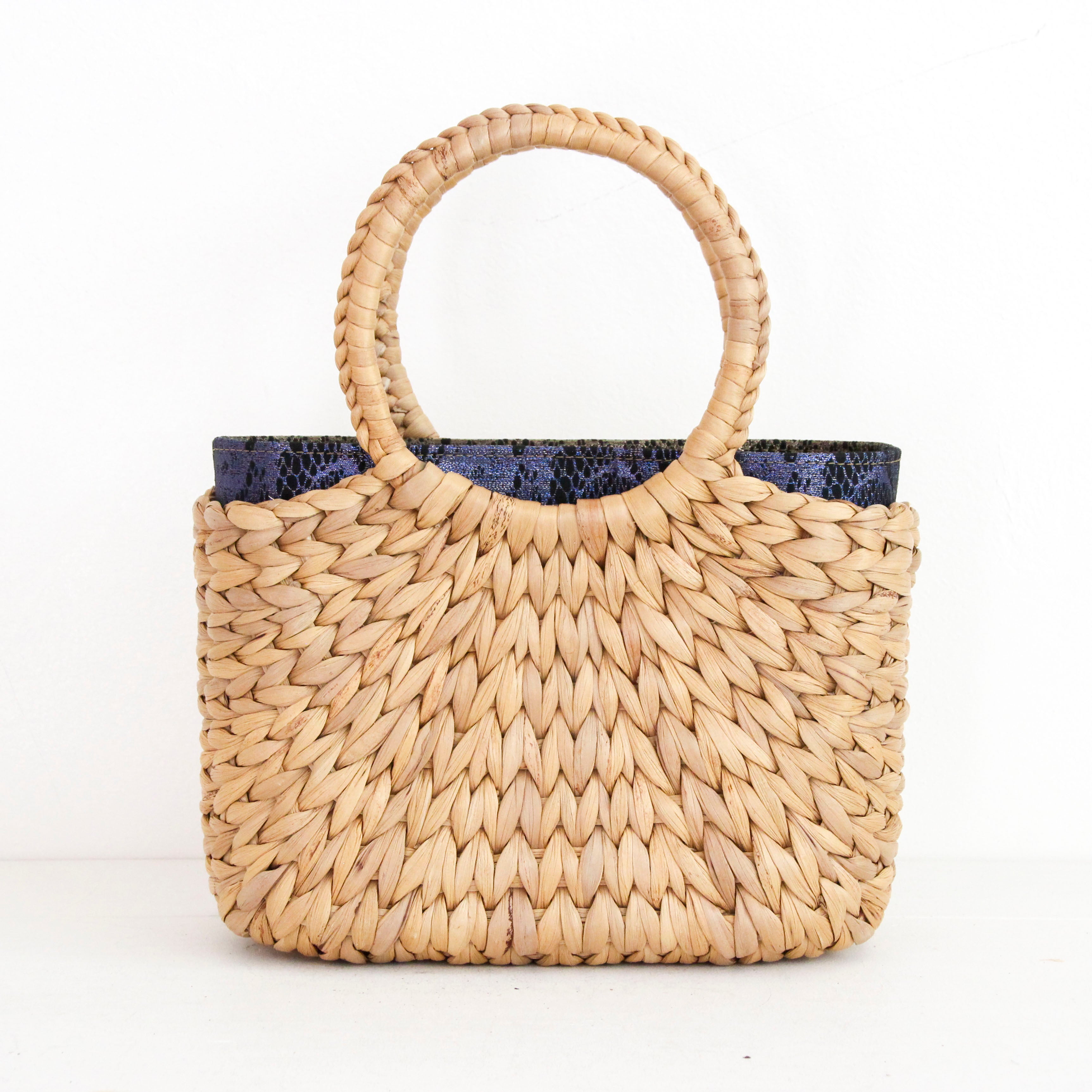 ブラックレースカラーグラデーション / インナーバッグ / かごバッグ Sサイズ用 / L