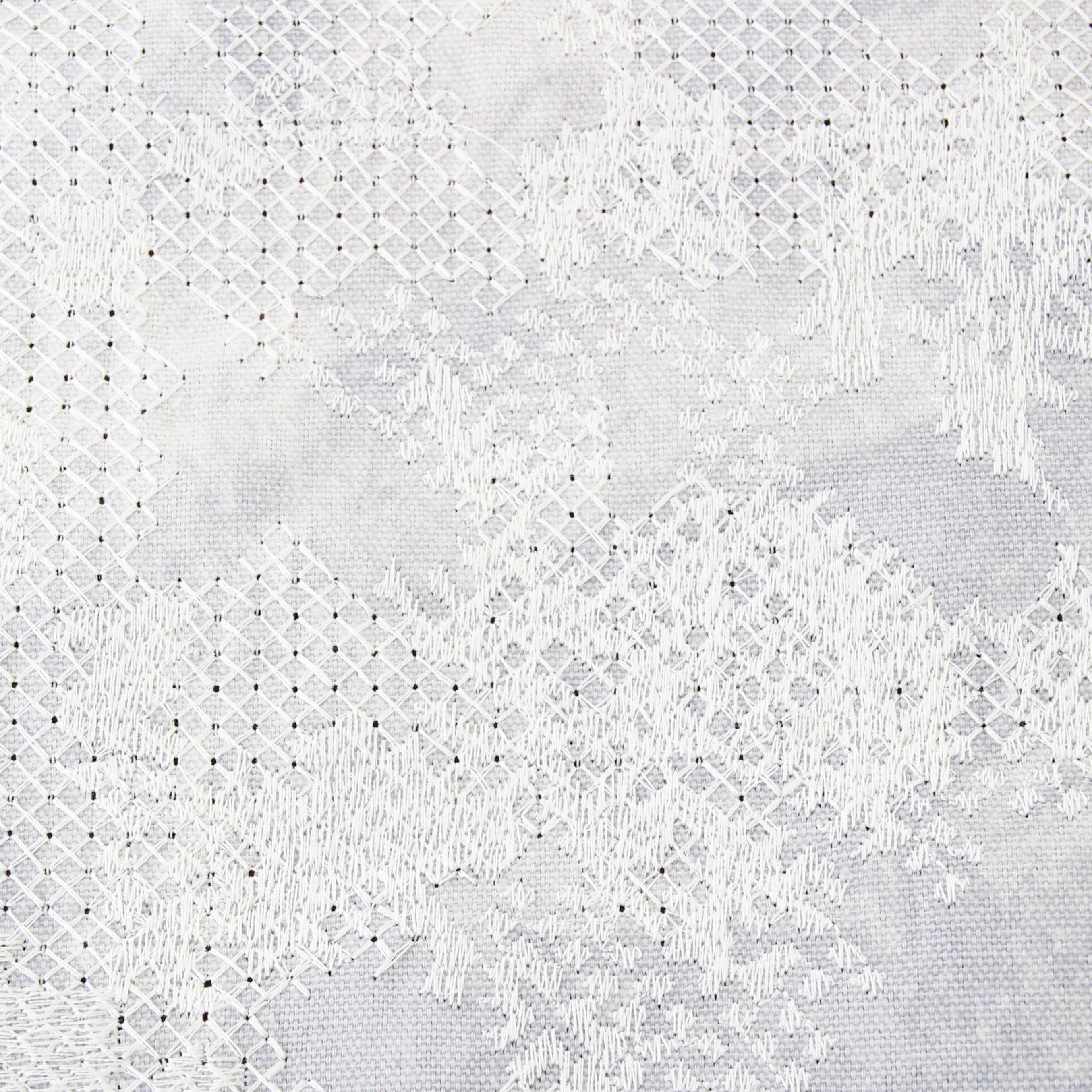 マーブル刺繍シルバーXL / かごトート