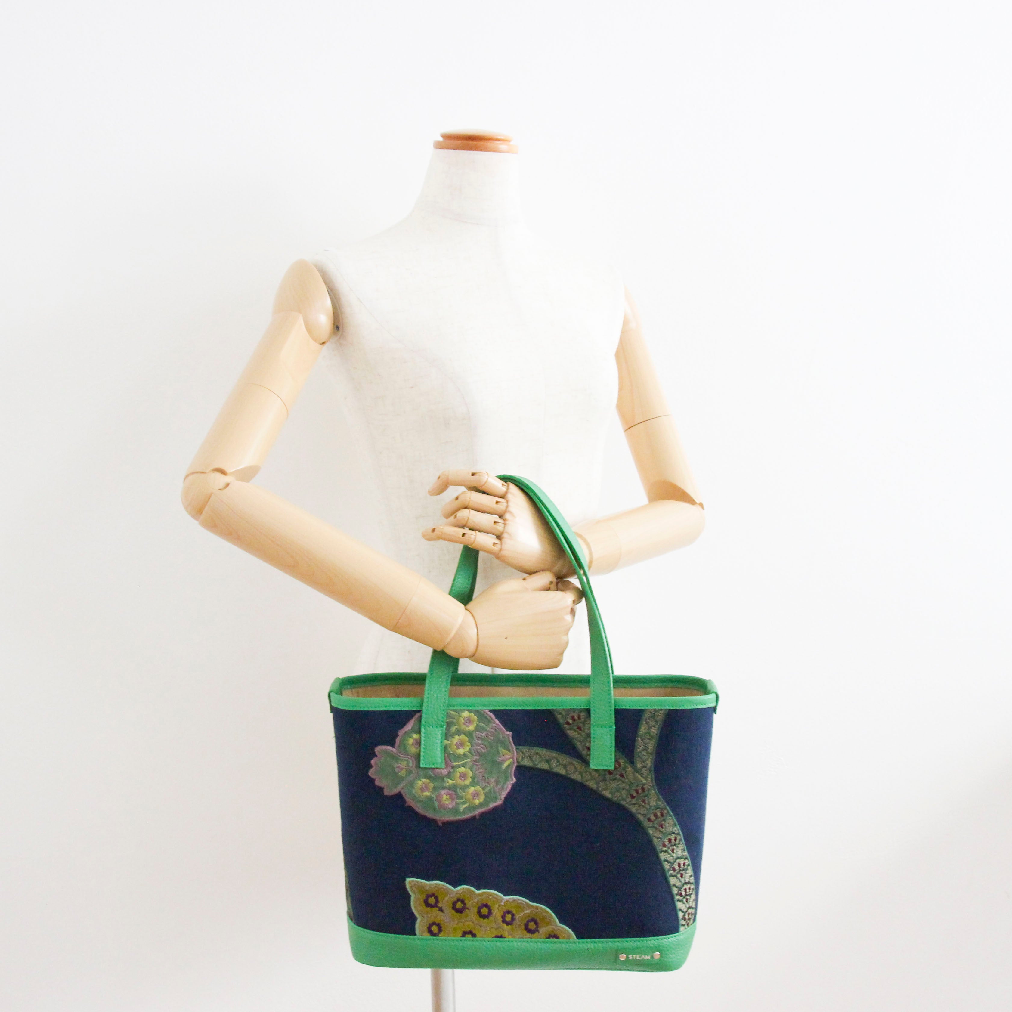 ベルベットアップリケネイビーリネン SXL / ノヴァトートM