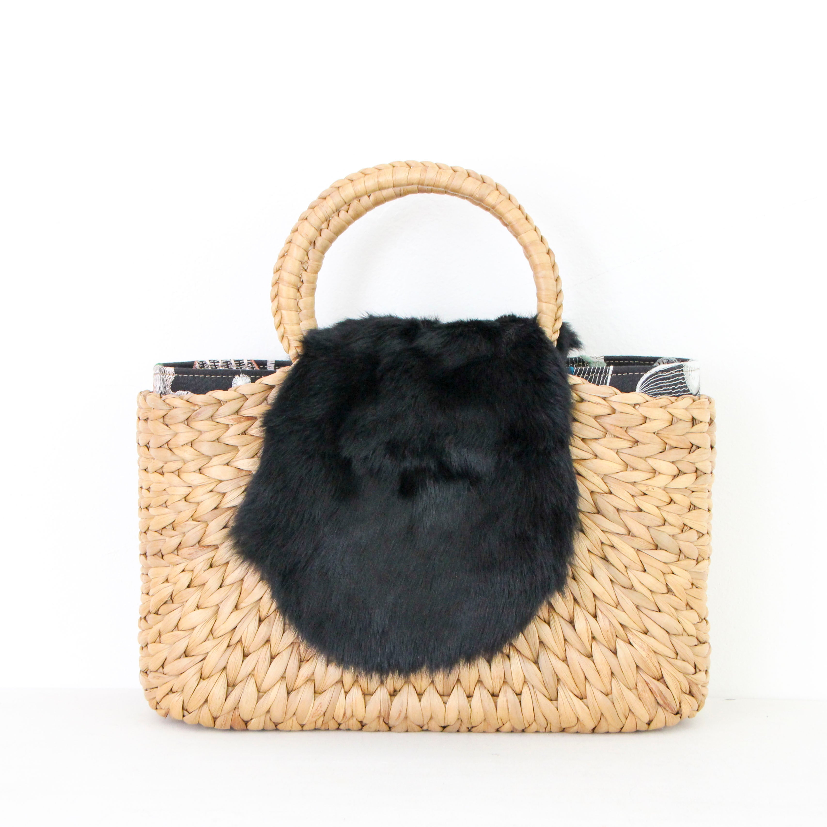 ラビット ブラック / ファーフラップ M