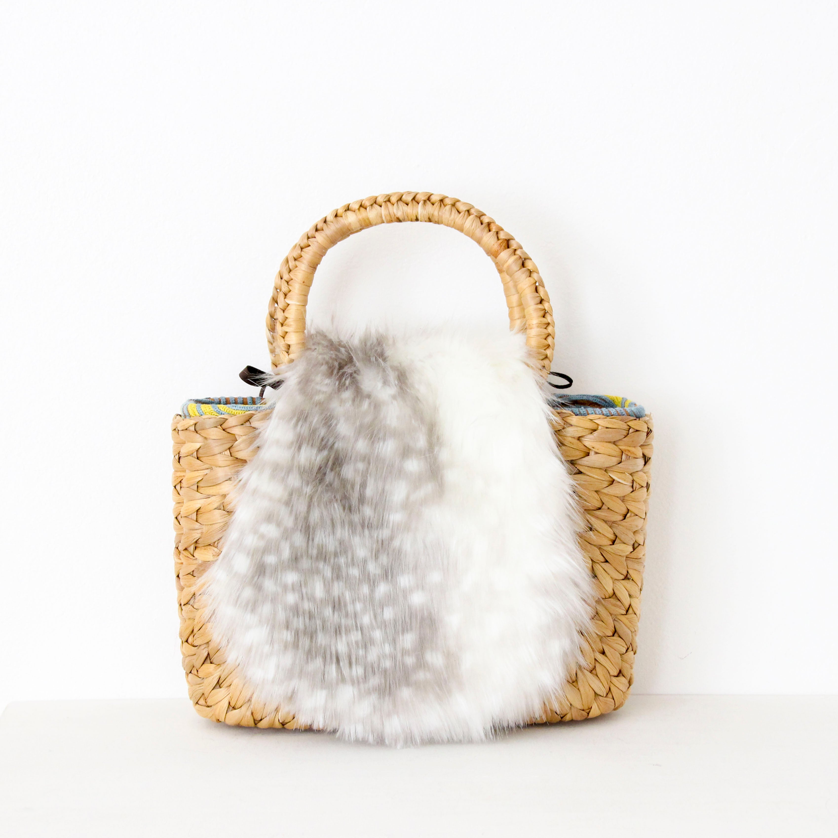 バンビ グレー×ホワイト / エコファーフラップS