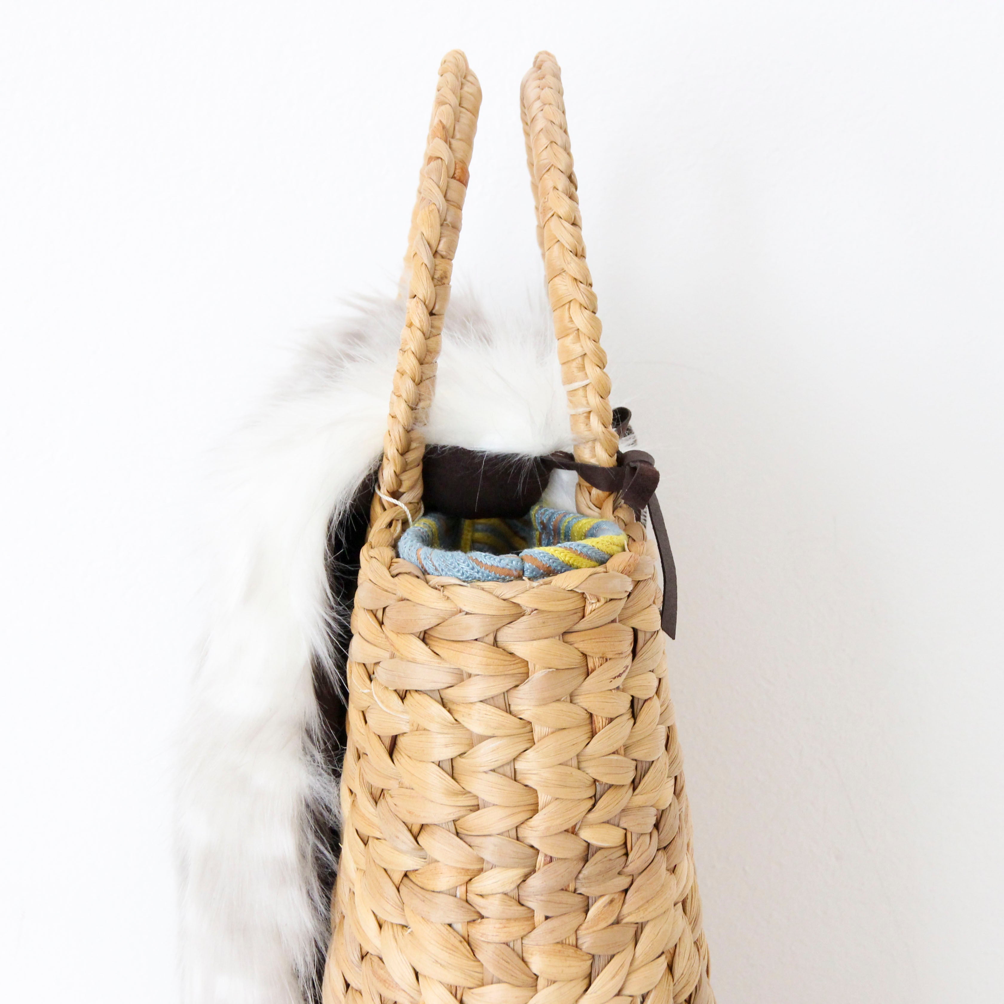 バンビ グレー×ホワイト / エコファーフラップS