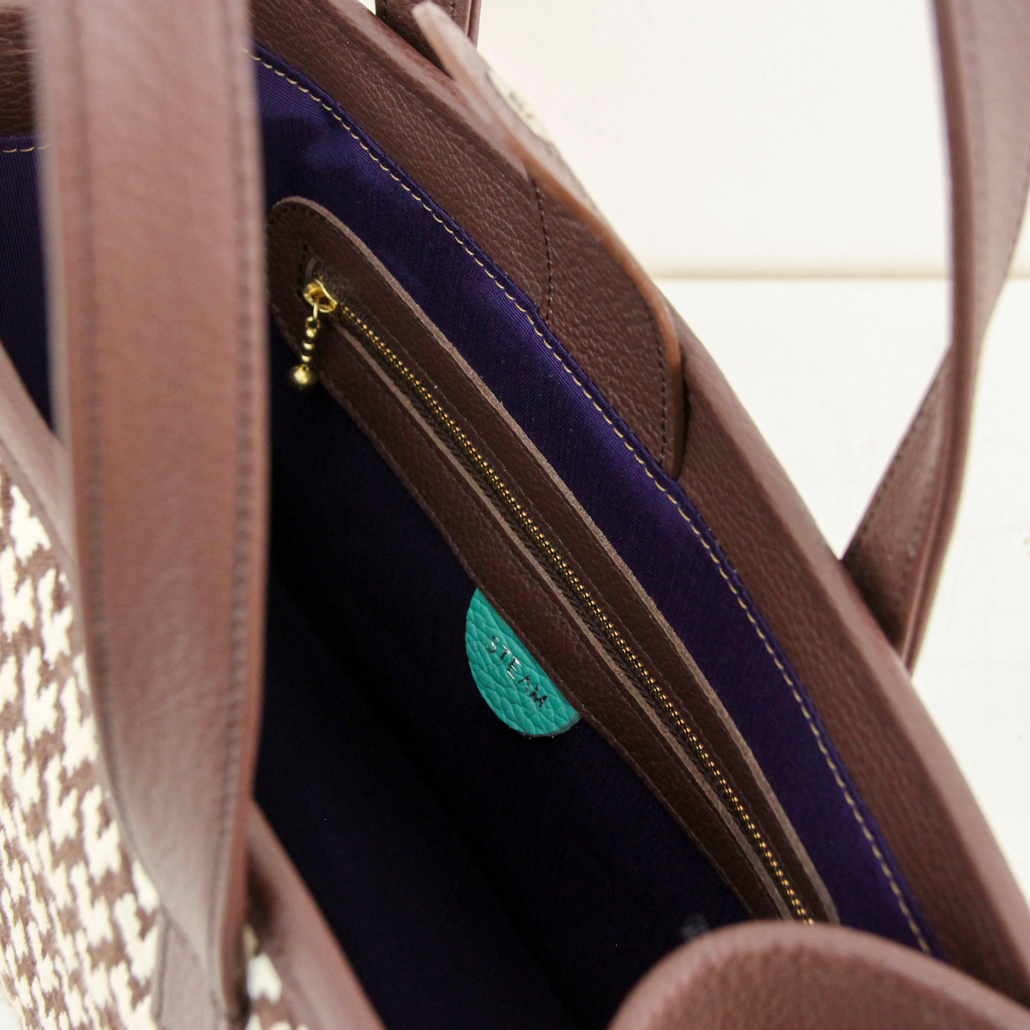 ラファーノ チョコ×ナチュラル×ミルクチョコ SXL / バーティカルトート ワイドM