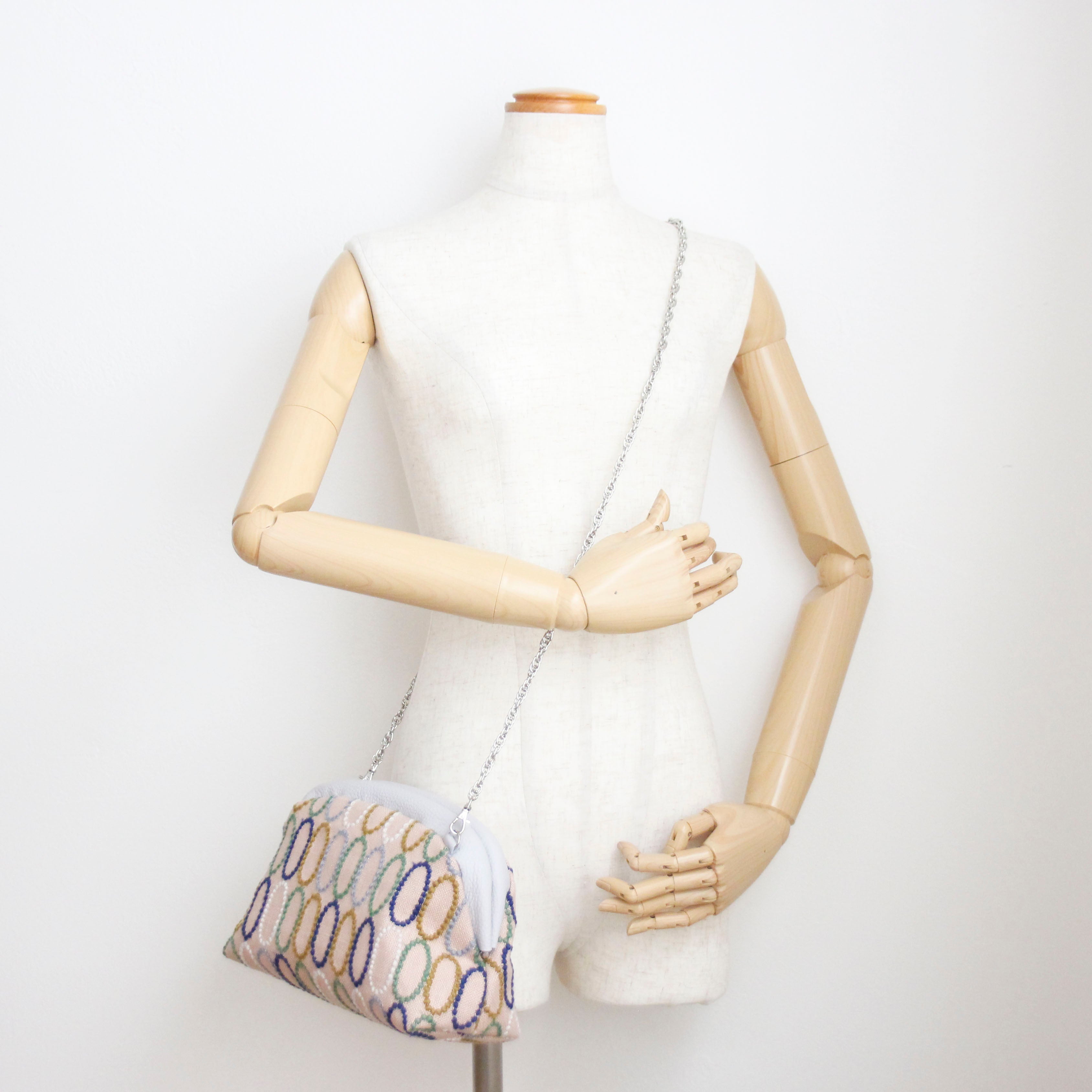 mina's オーバルピンク SXL / 口金ショルダーポーチM