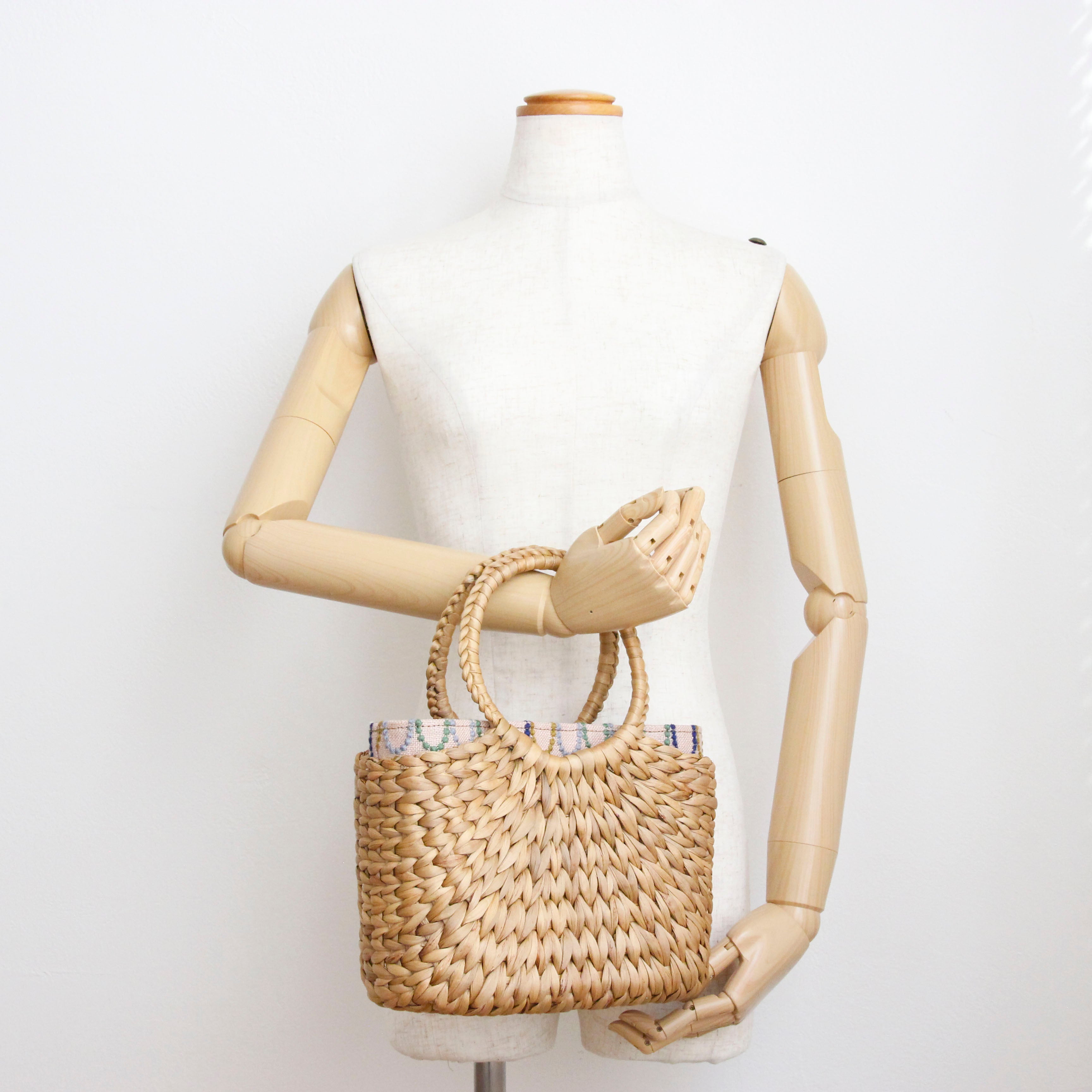 mina's オーバルピンク SXL / インナーバッグ / かごバッグ Sサイズ用