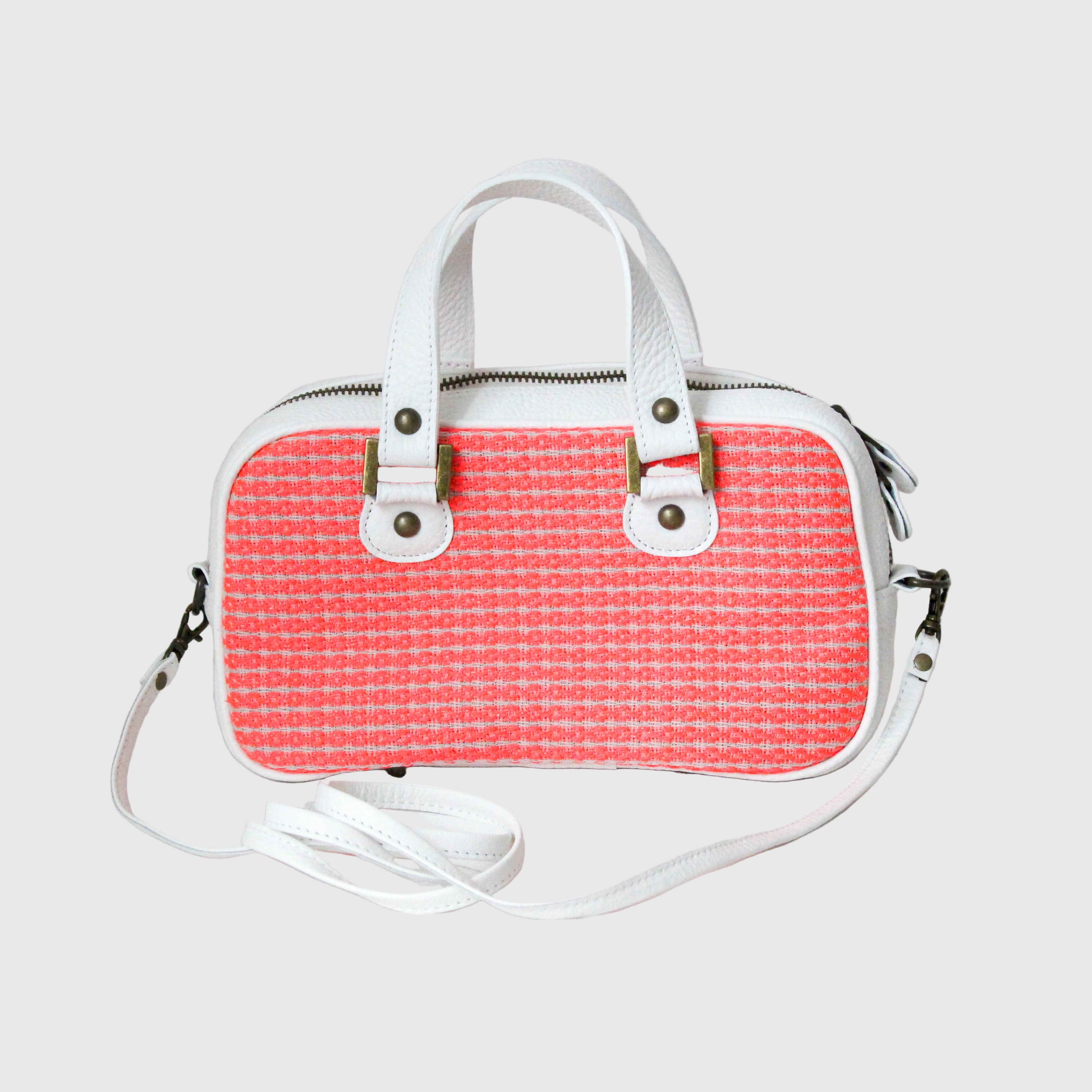 ピーチラメストライプ / レクタングルボストンSS