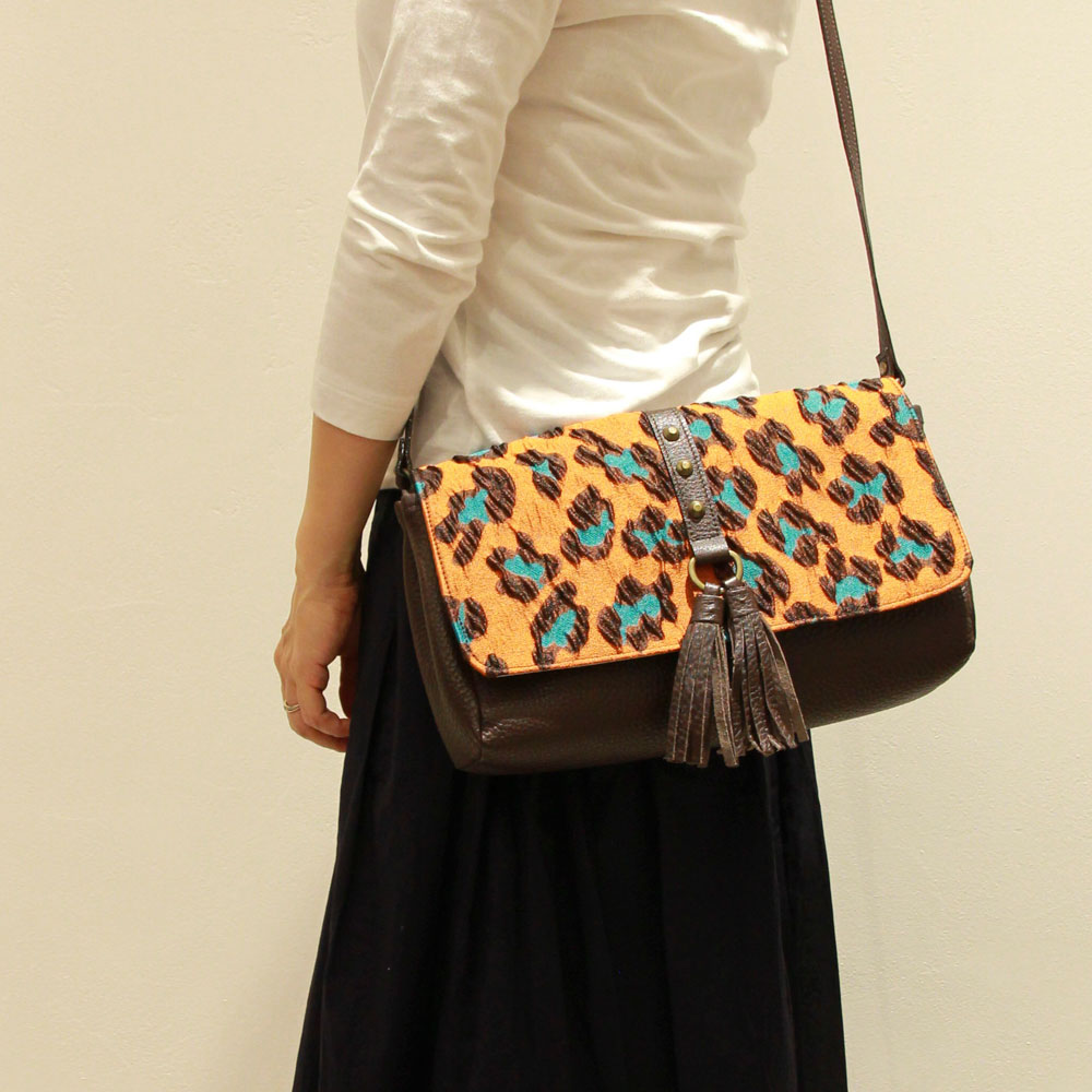 オレンジレオパード / 3wayバッグ Sサイズ