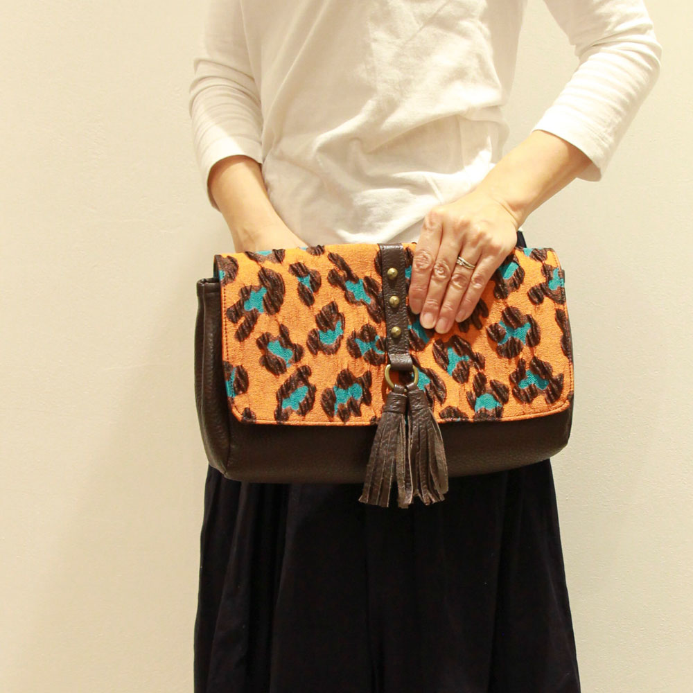 オレンジレオパード / 3wayバッグ Sサイズ