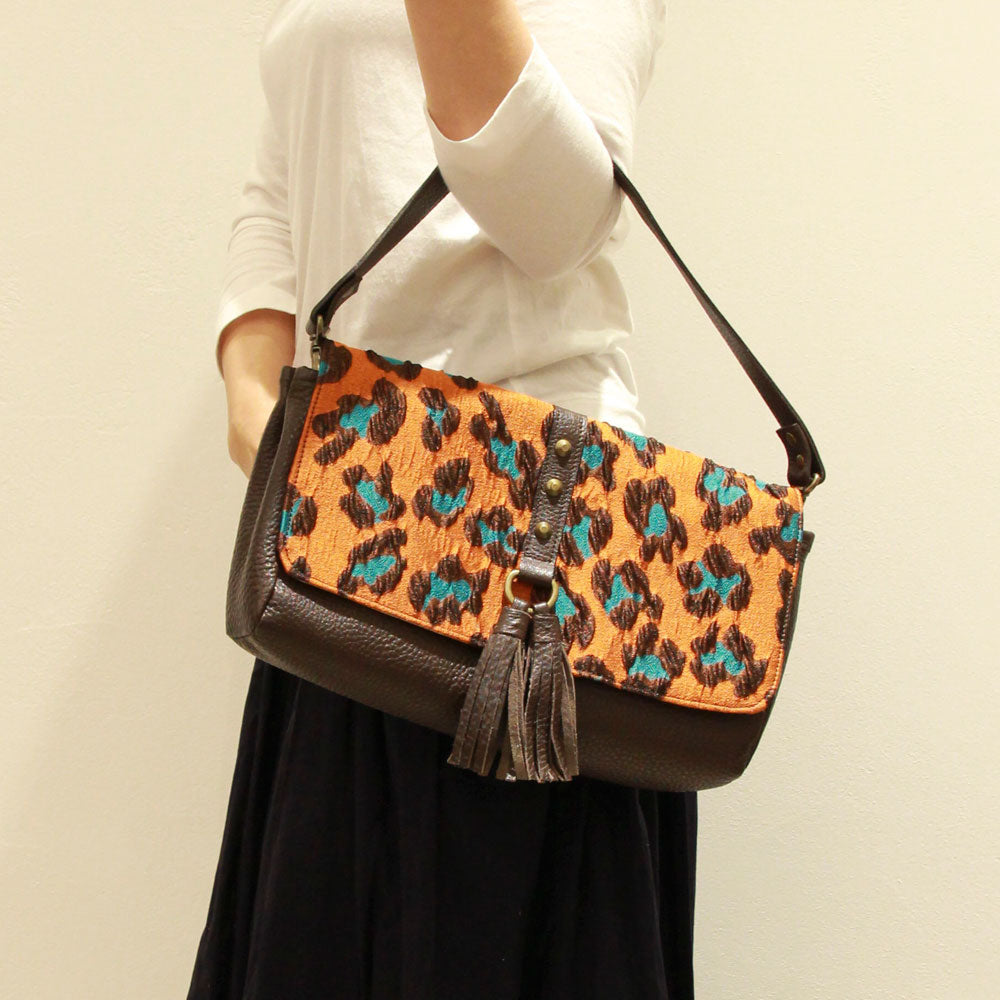 オレンジレオパード / 3wayバッグ Sサイズ