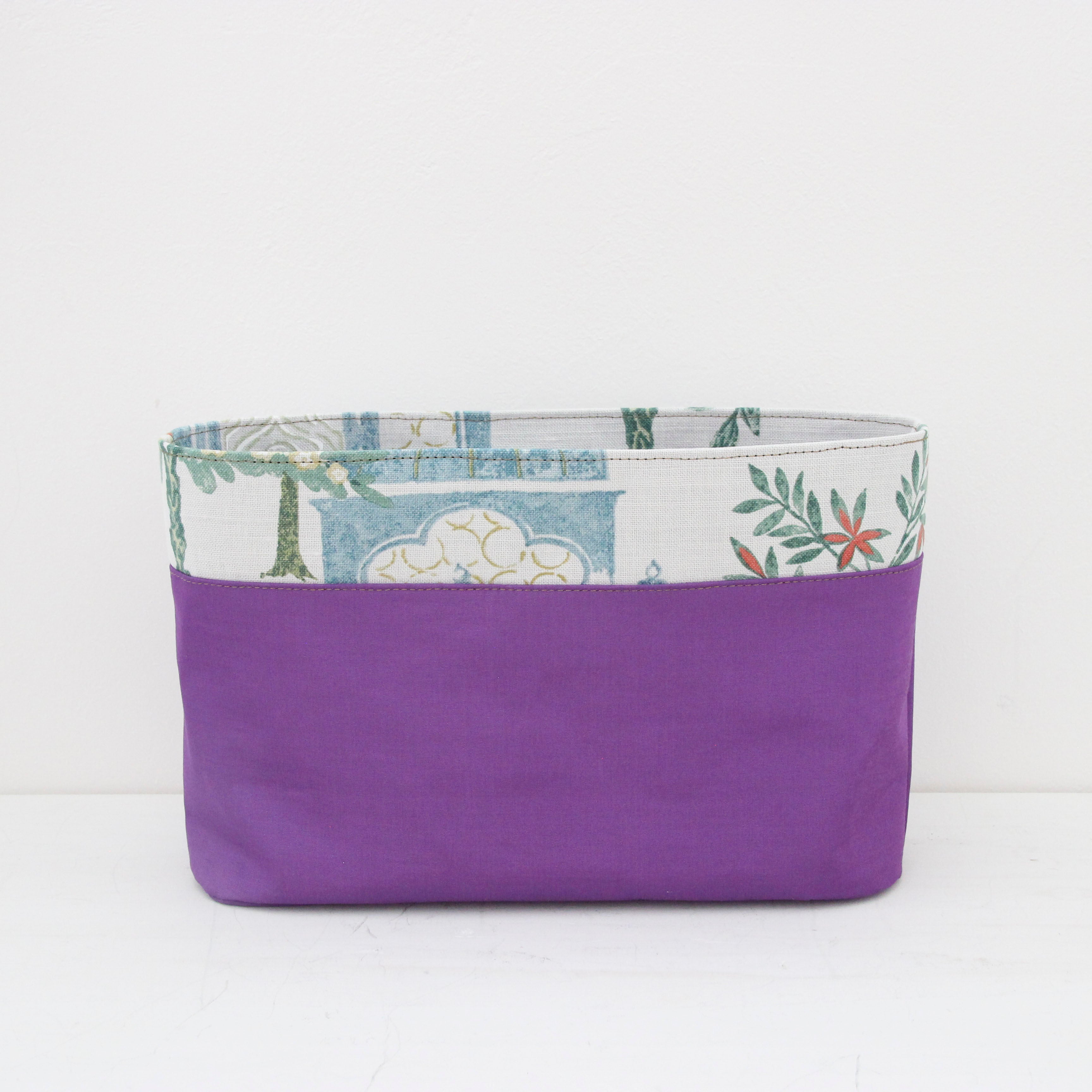 インディアンガーデンホワイト/ インナーバッグ /かごバッグ Mサイズ用 / XL