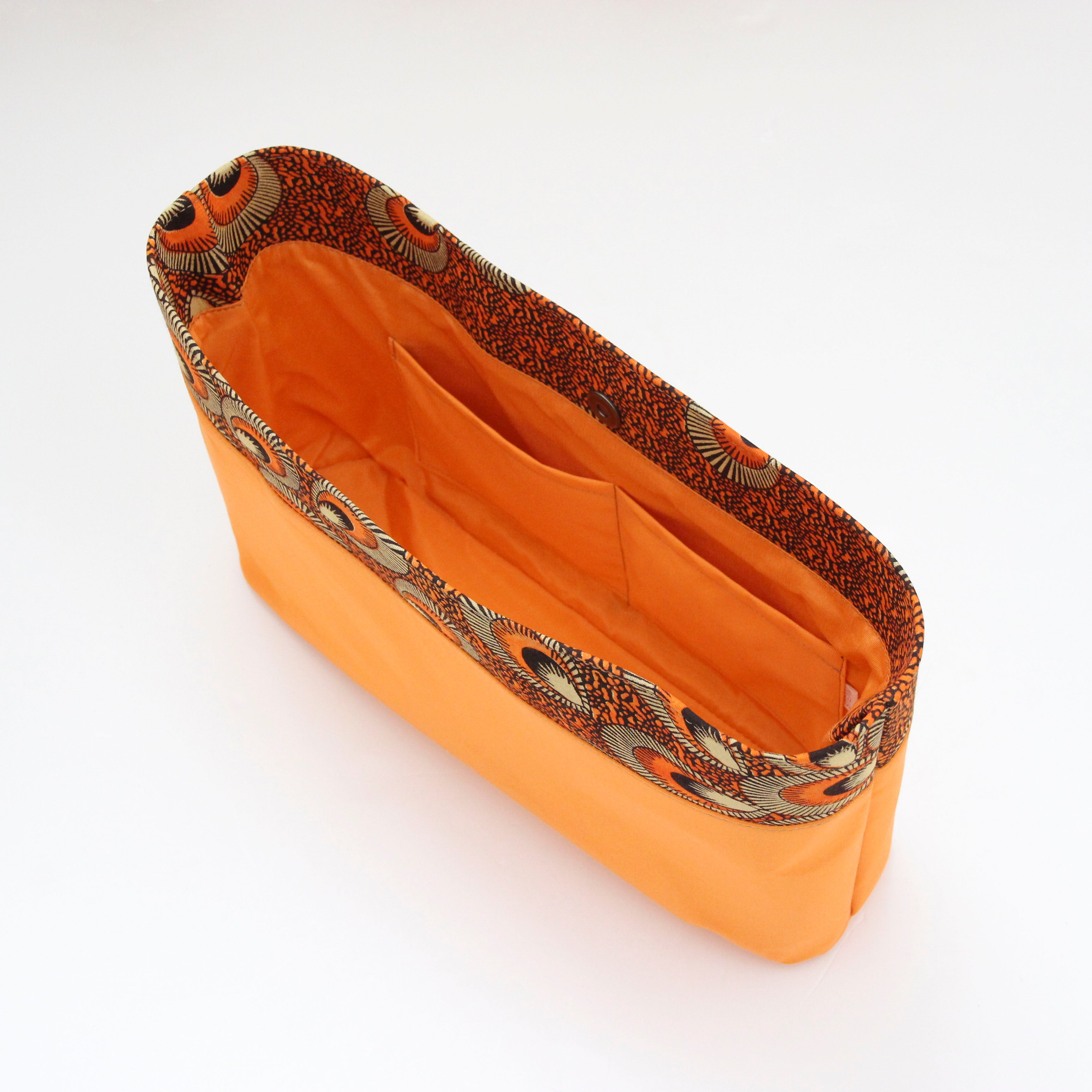 アフリカンフェザーオレンジ / インナーバッグ /かごバッグ Mサイズ用/ S