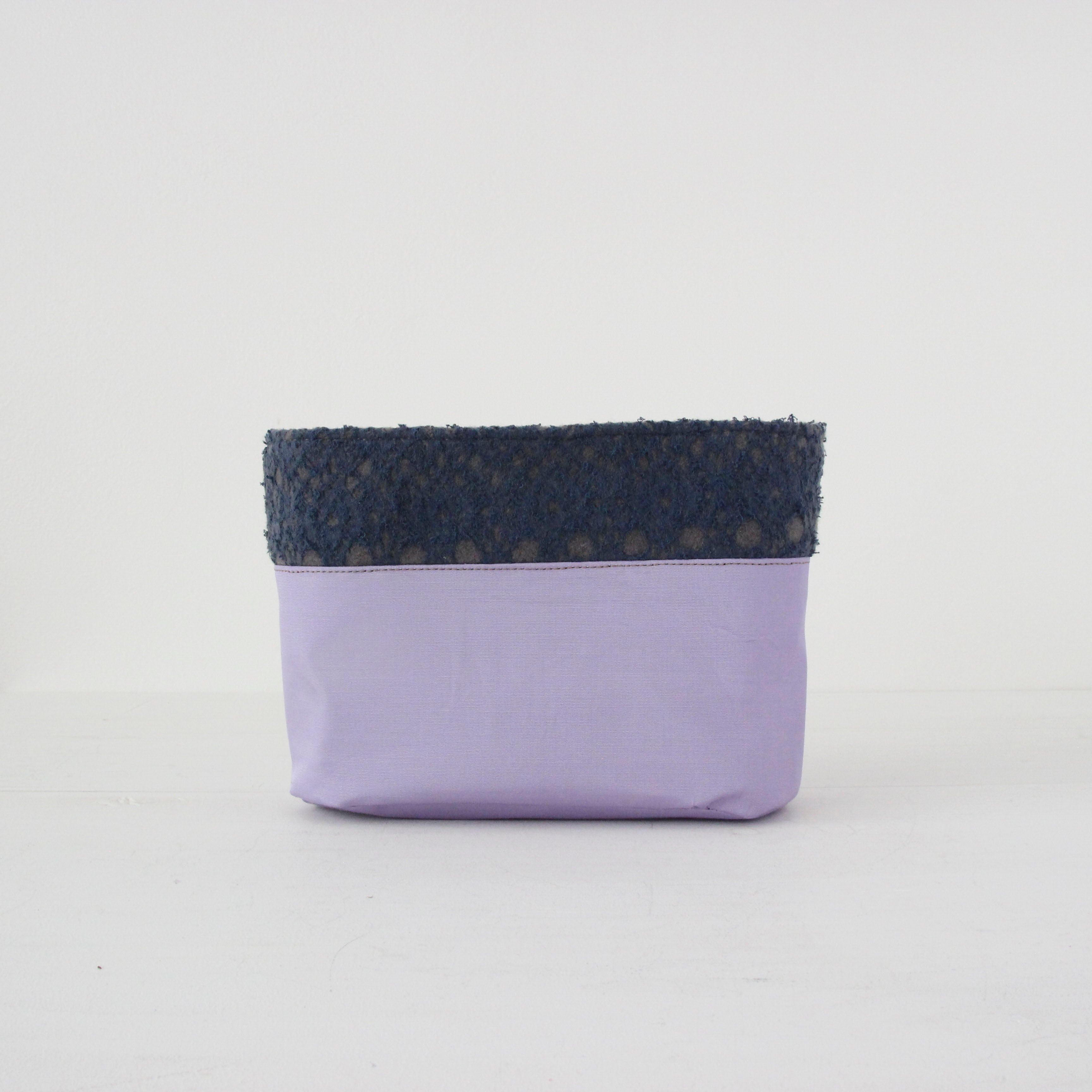 ブルーグレーニット / インナーバッグ / かごバッグ Sサイズ用 / L