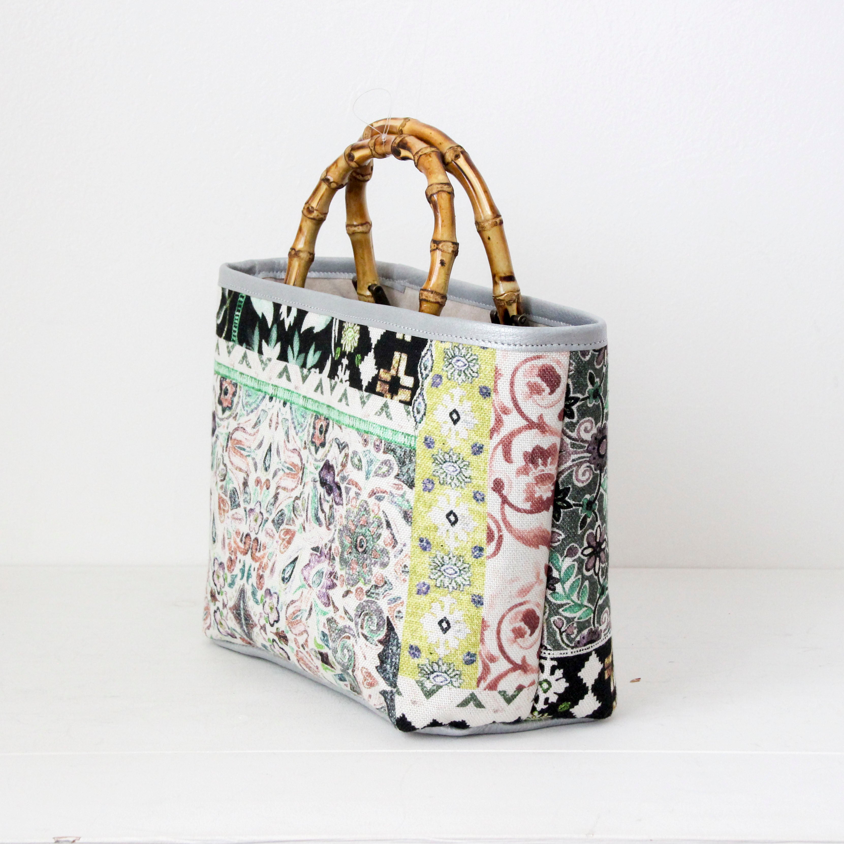 パッチワークモノトーン / シンプルファブリックトート Sサイズ/XL