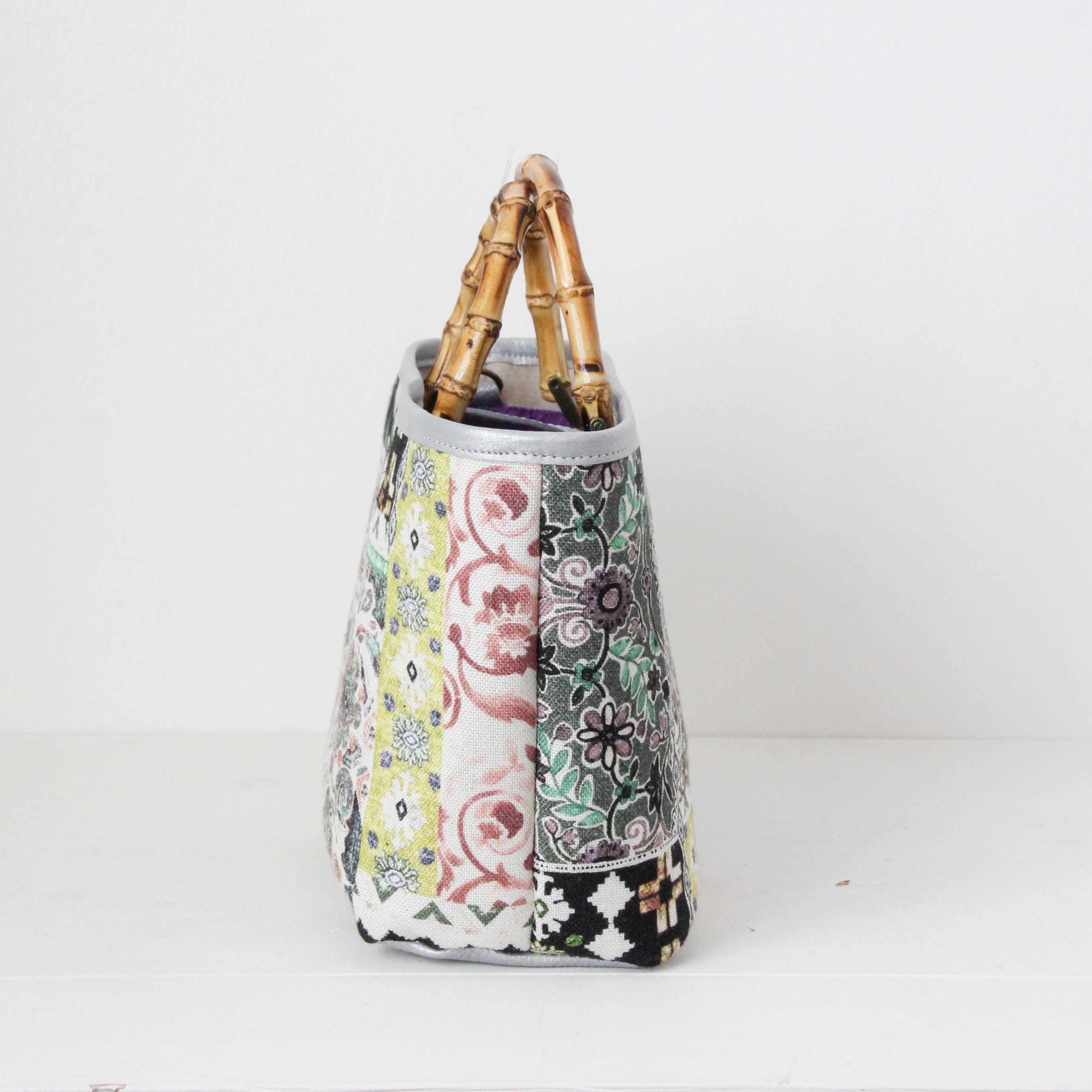 パッチワークモノトーン / シンプルファブリックトート Sサイズ/XL