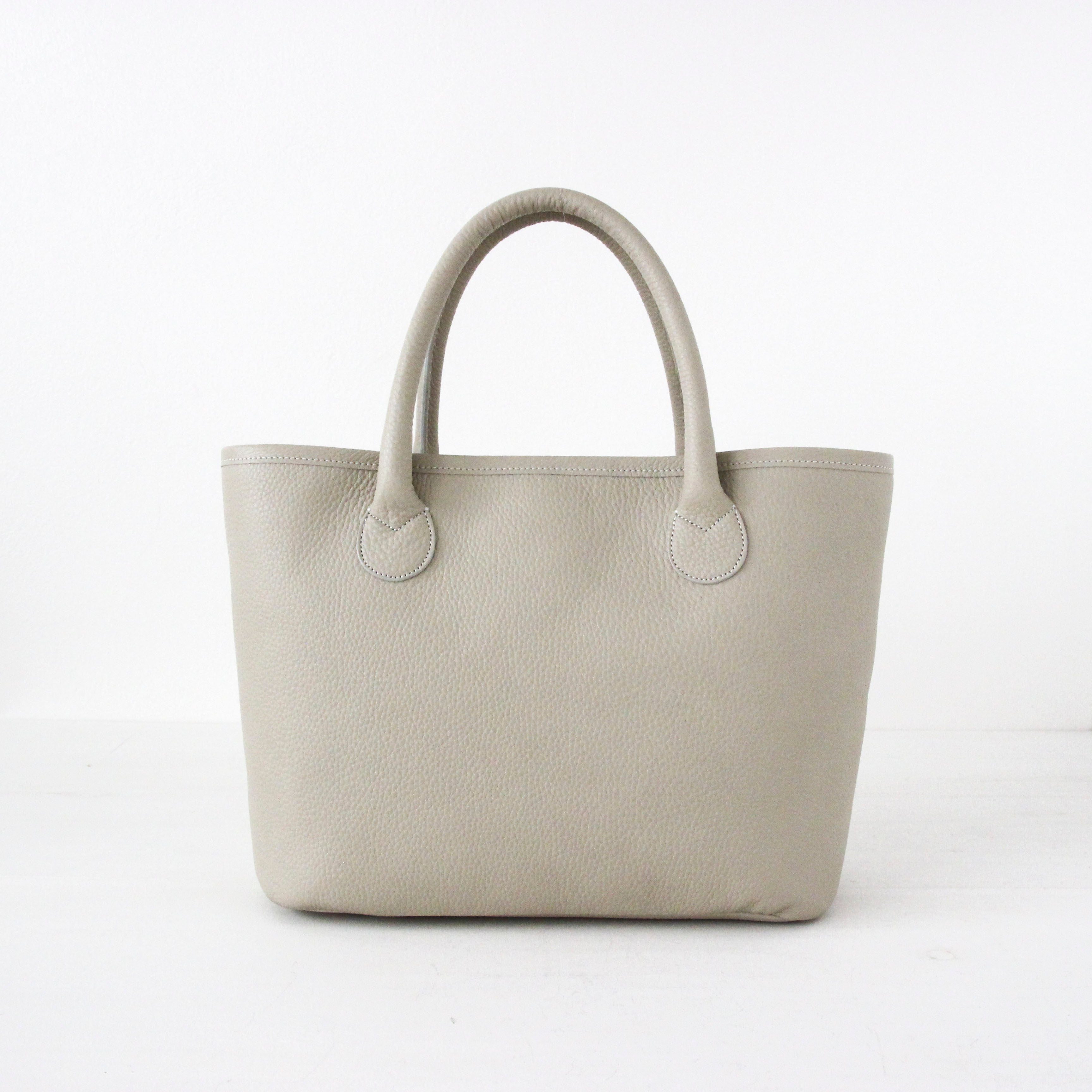 オフホワイト / シンプルレザートート