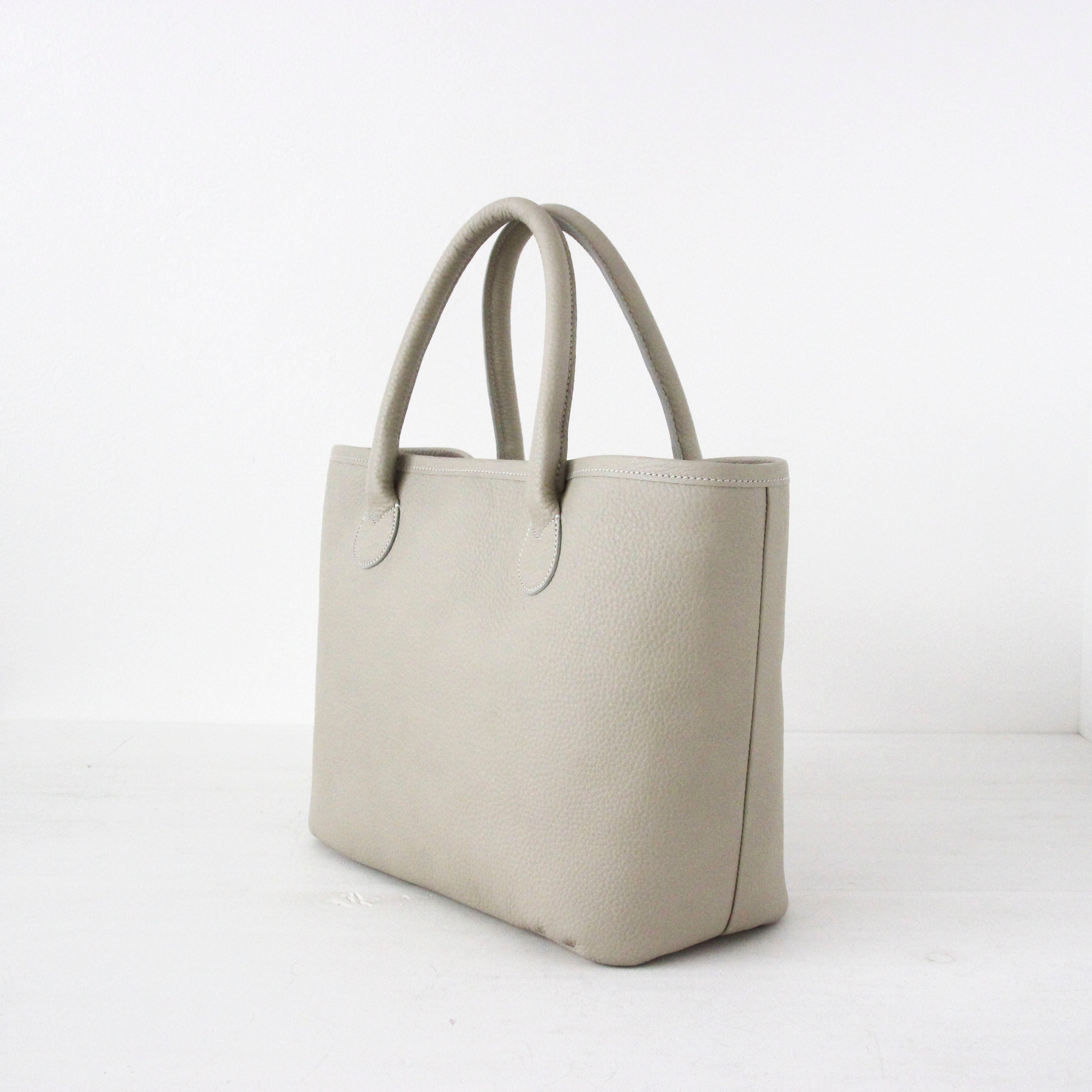 オフホワイト / シンプルレザートート