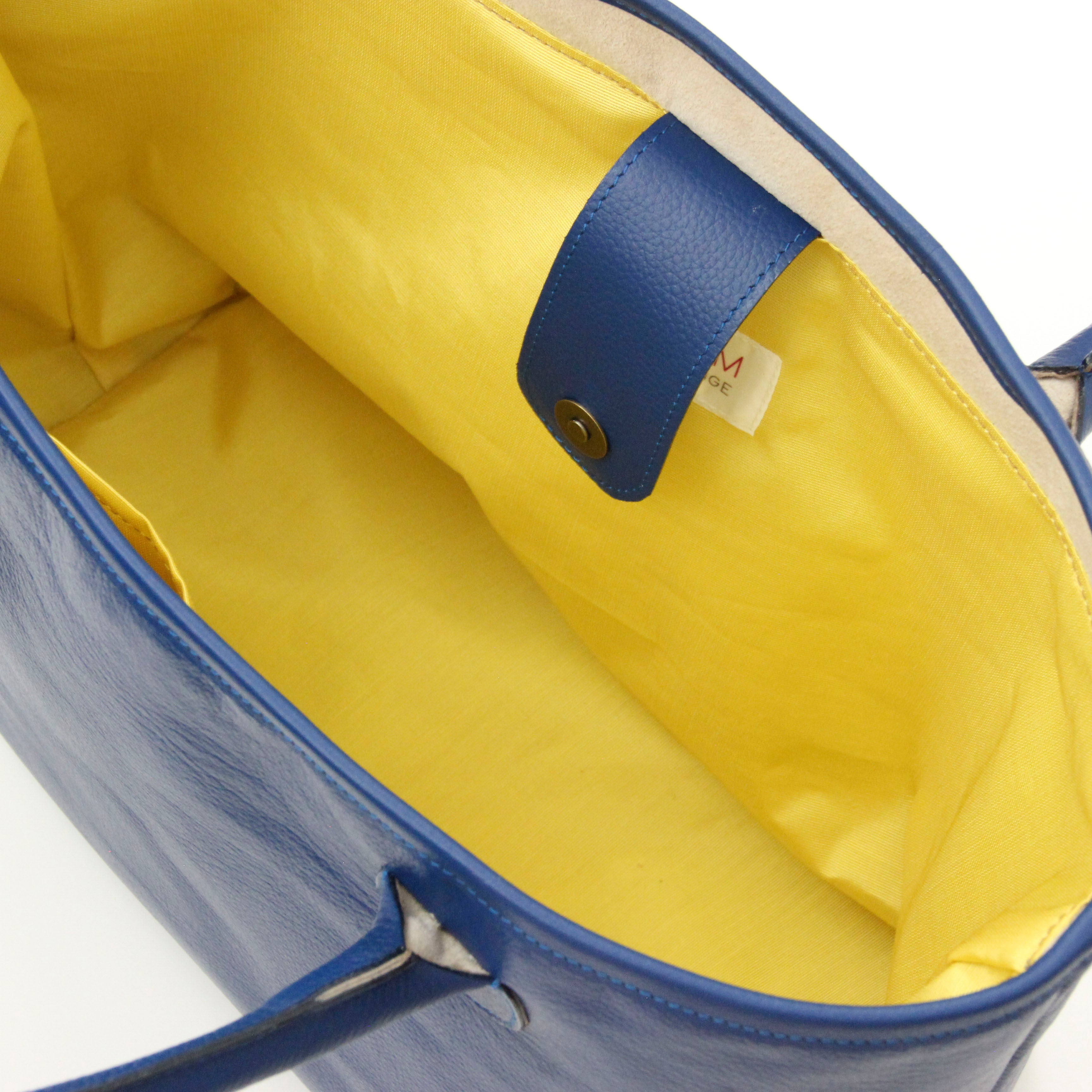 ロイヤルブルー / シンプルレザートート