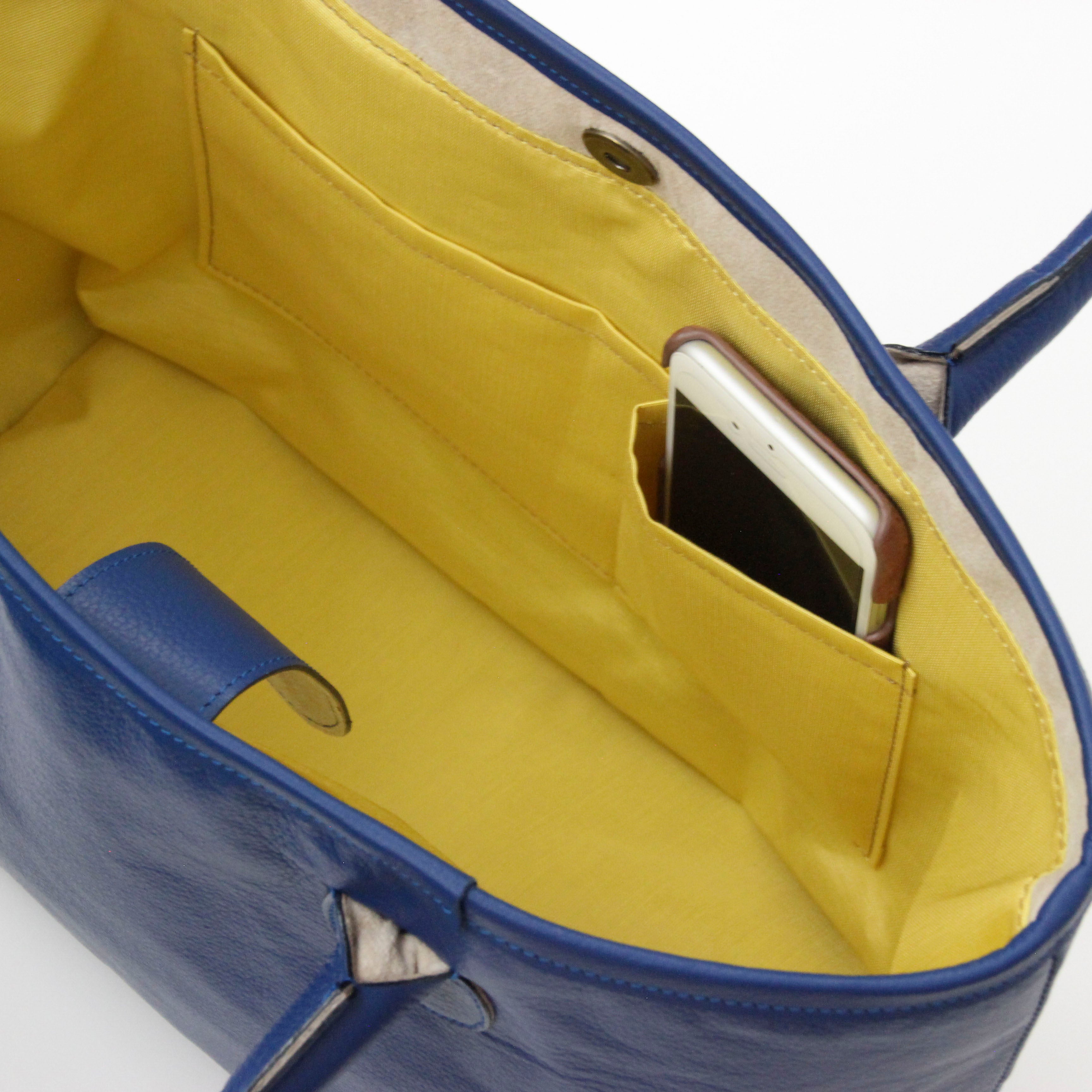 ロイヤルブルー / シンプルレザートート