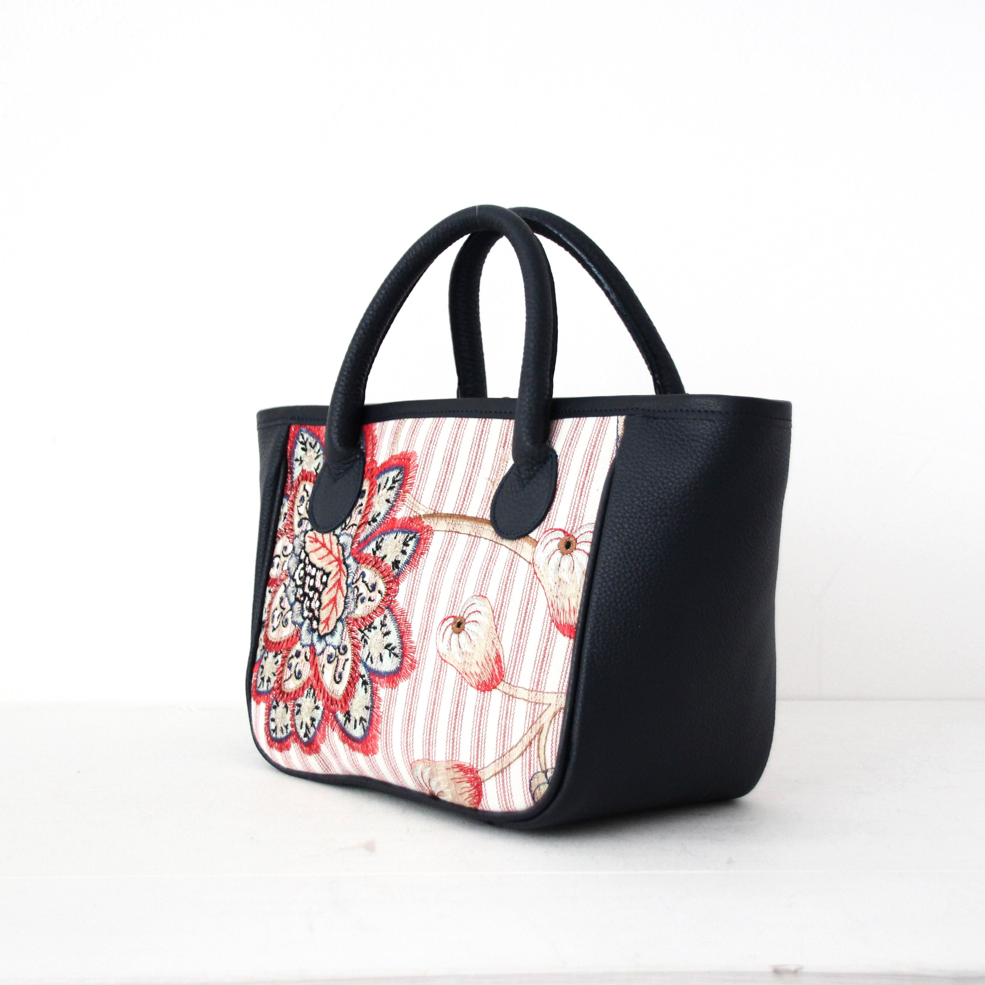 ボタニカルレッドストライプ / トートバッグSS