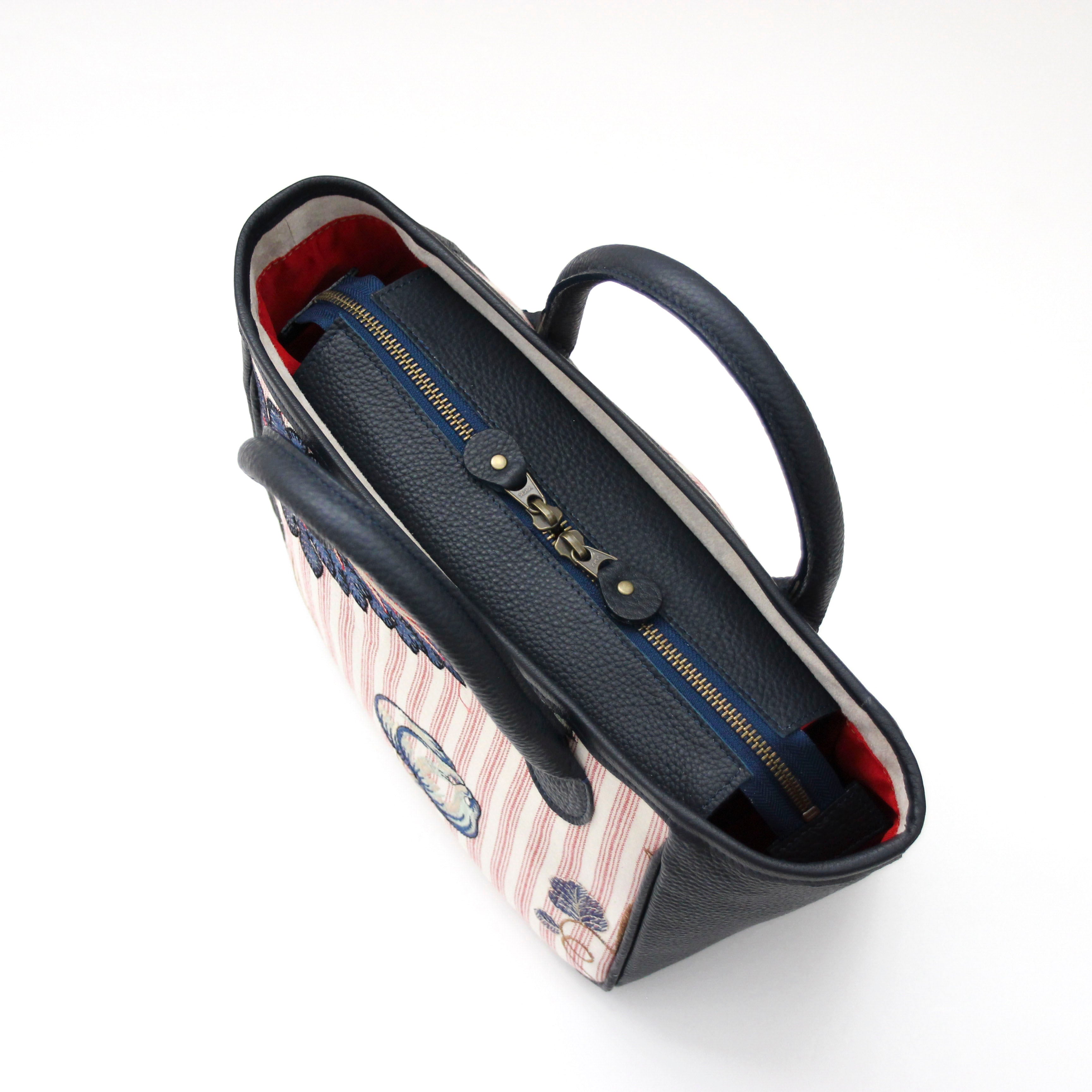 ボタニカルレッドストライプ / トートバッグSS