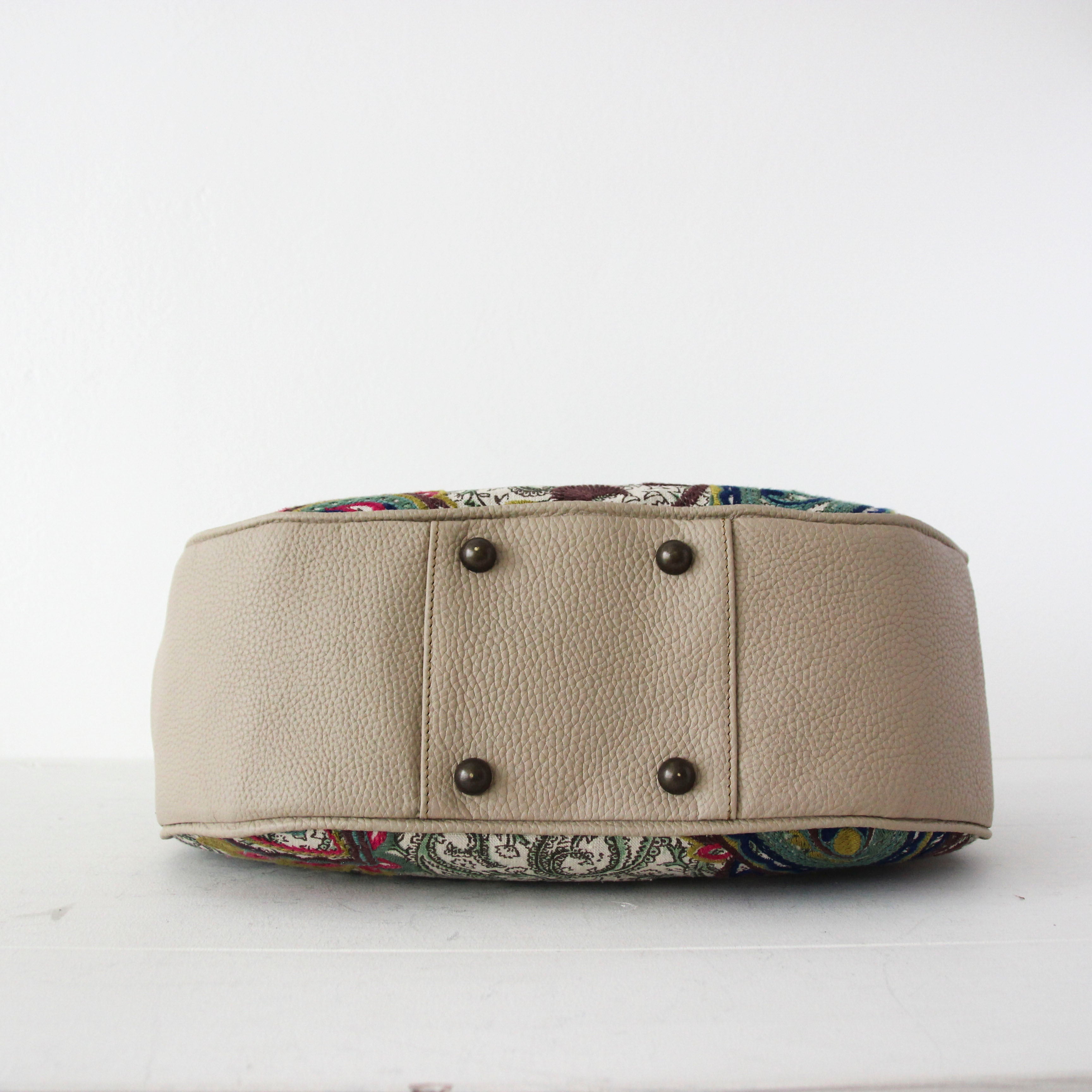 グリーンペイズリーSXL / バンブーがま口M