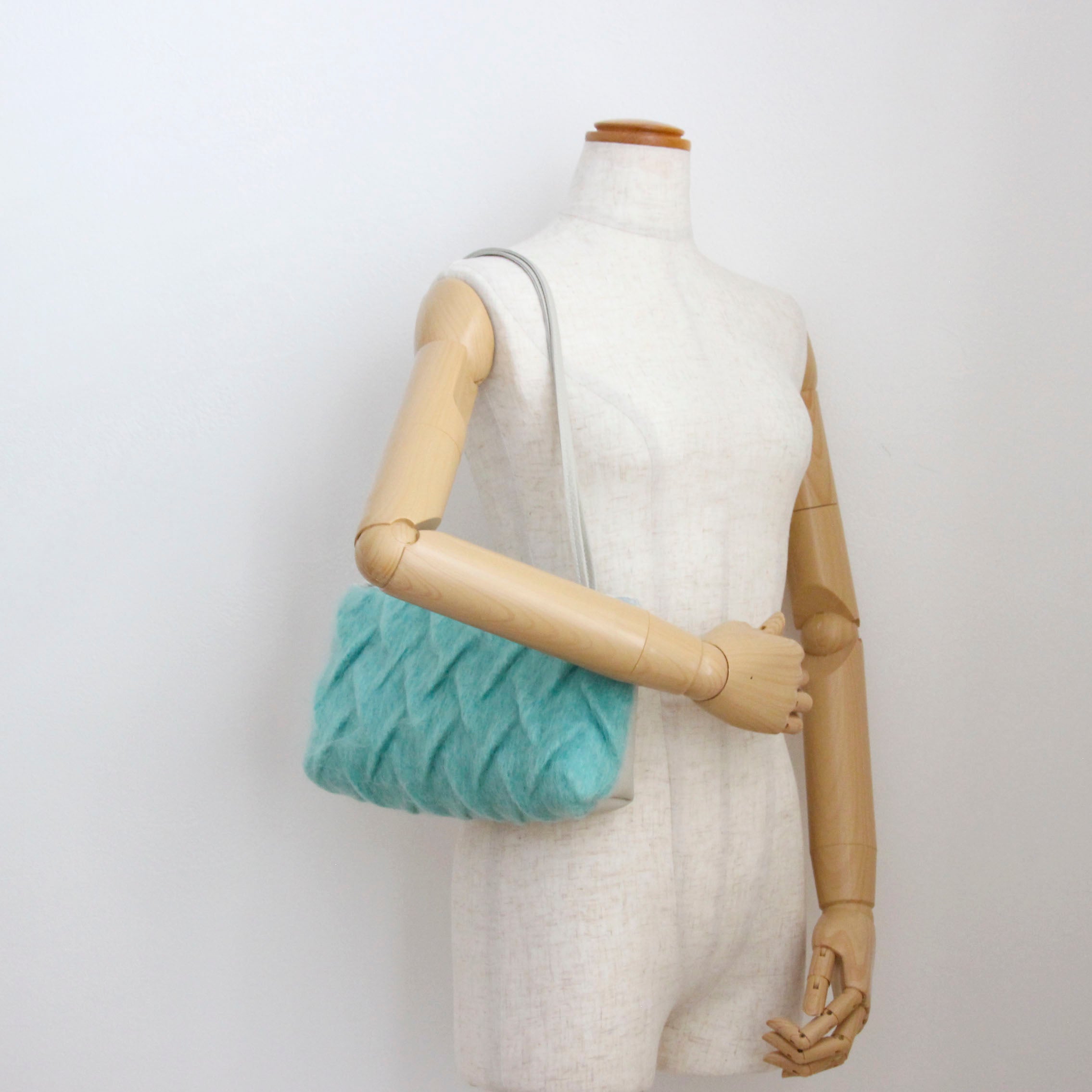 モヘアペパーミント / フラットポシェット