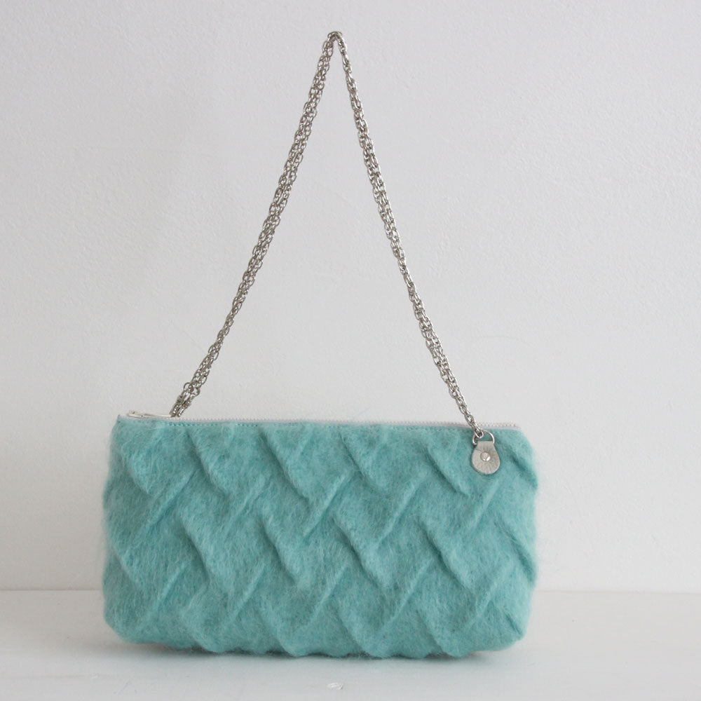 モヘアペパーミント / フラットポシェット