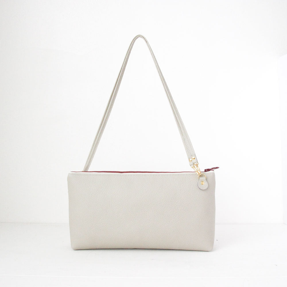 アナズピンクツイード×オフホワイト / フラットポシェット