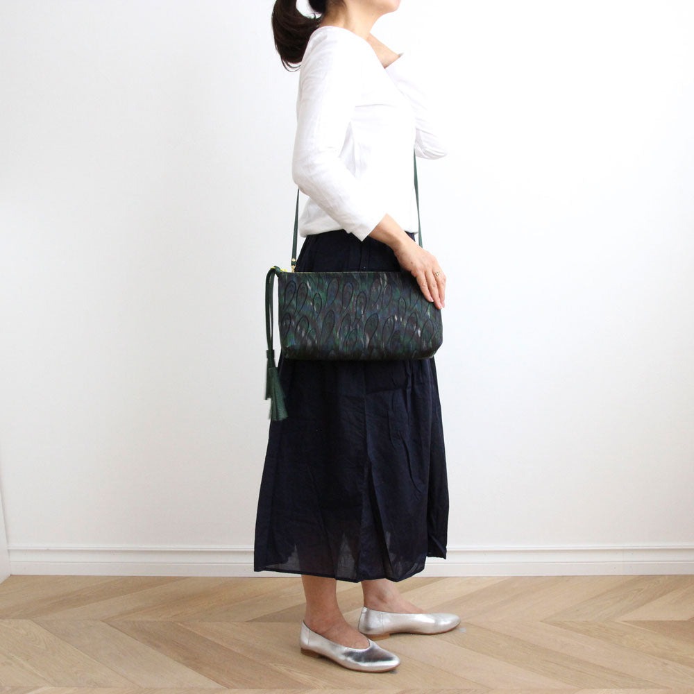 グリーンピーコック / フラットポシェット