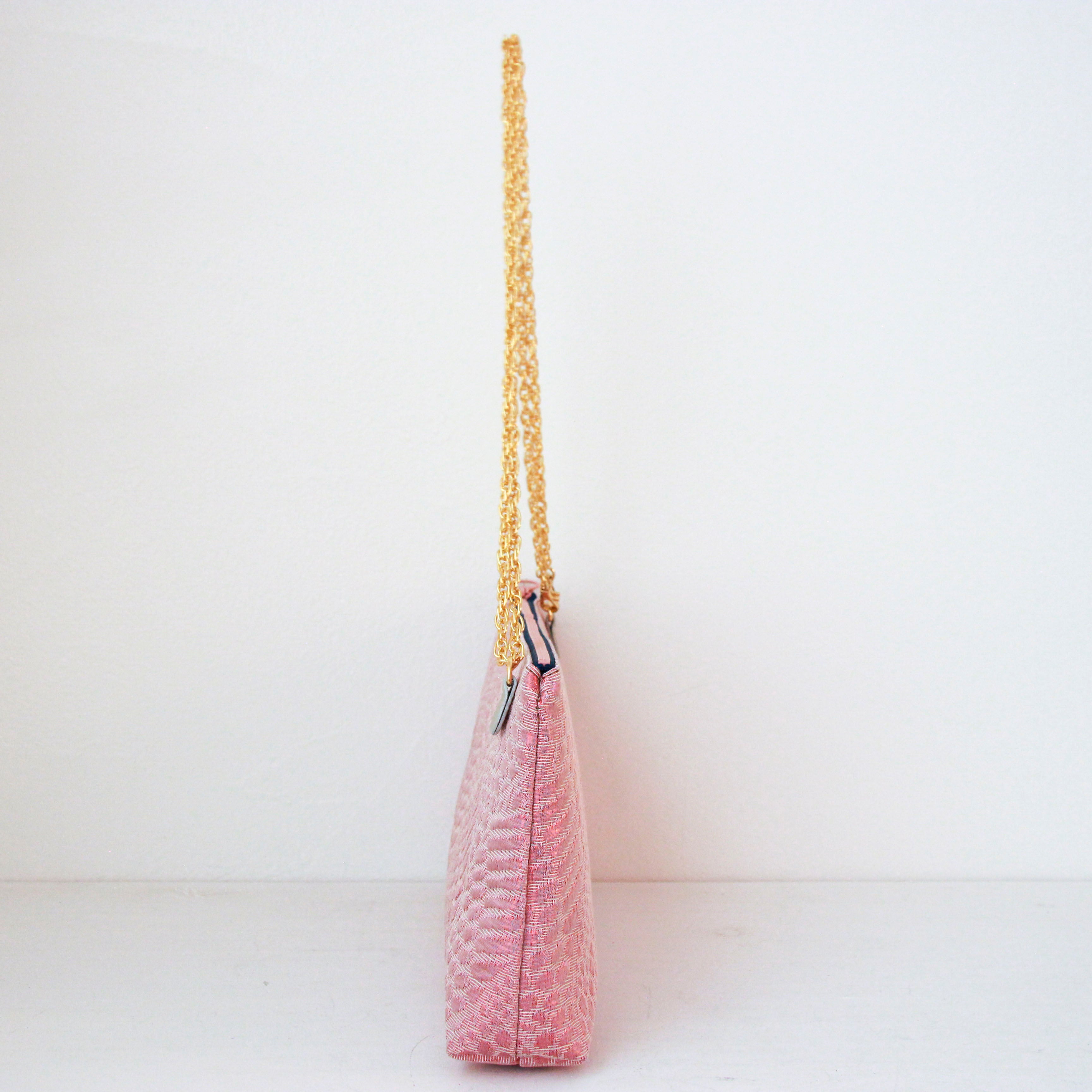 ピンクラメパイソン / フラットポシェット