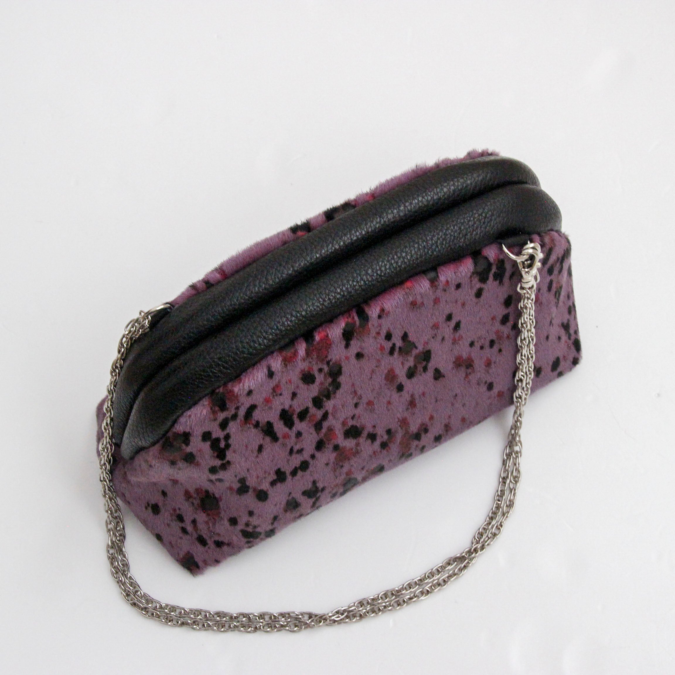 起毛ラベンダー / 口金ショルダーポーチM