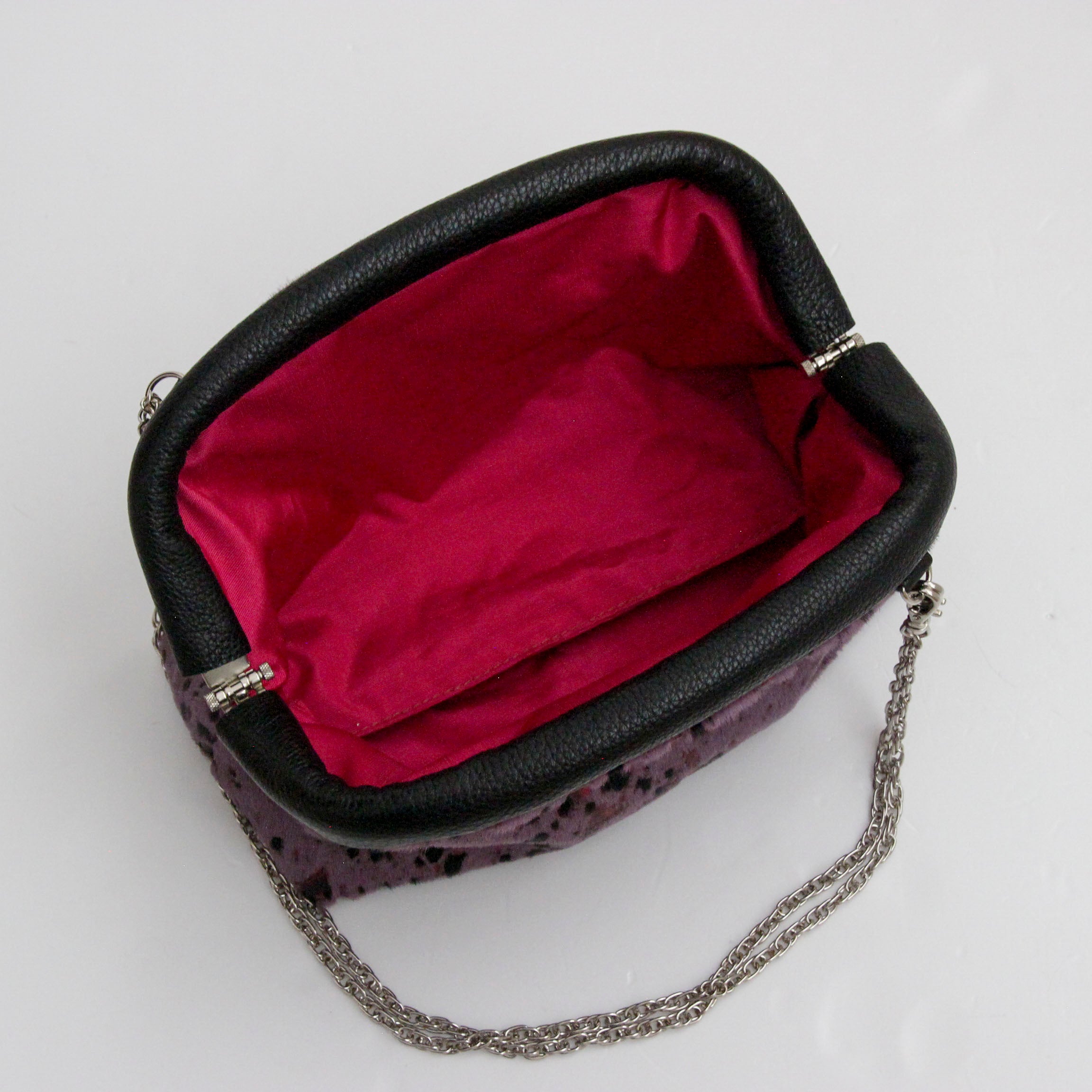 起毛ラベンダー / 口金ショルダーポーチM