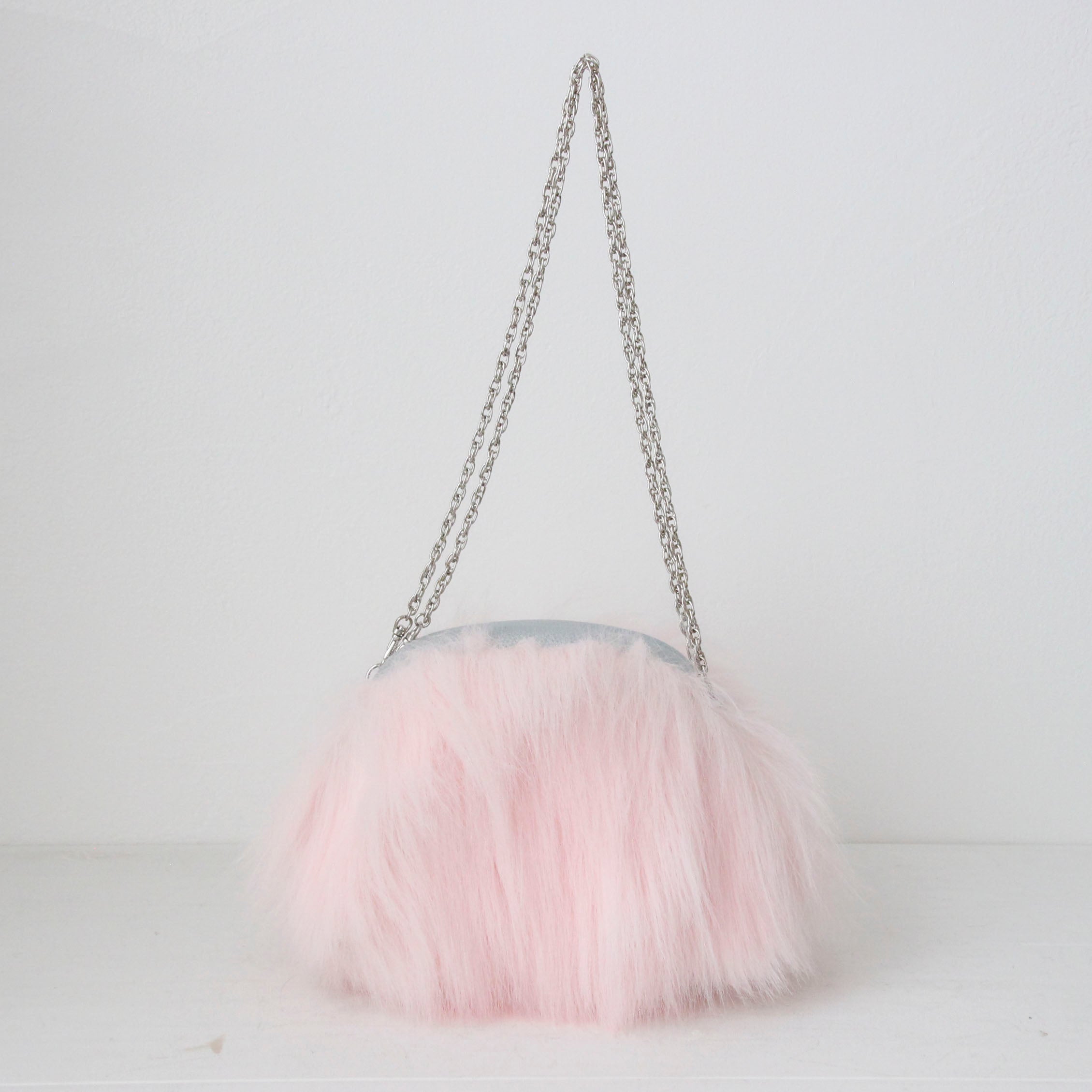 エコファー・ベビーピンク / 口金ショルダーポーチS