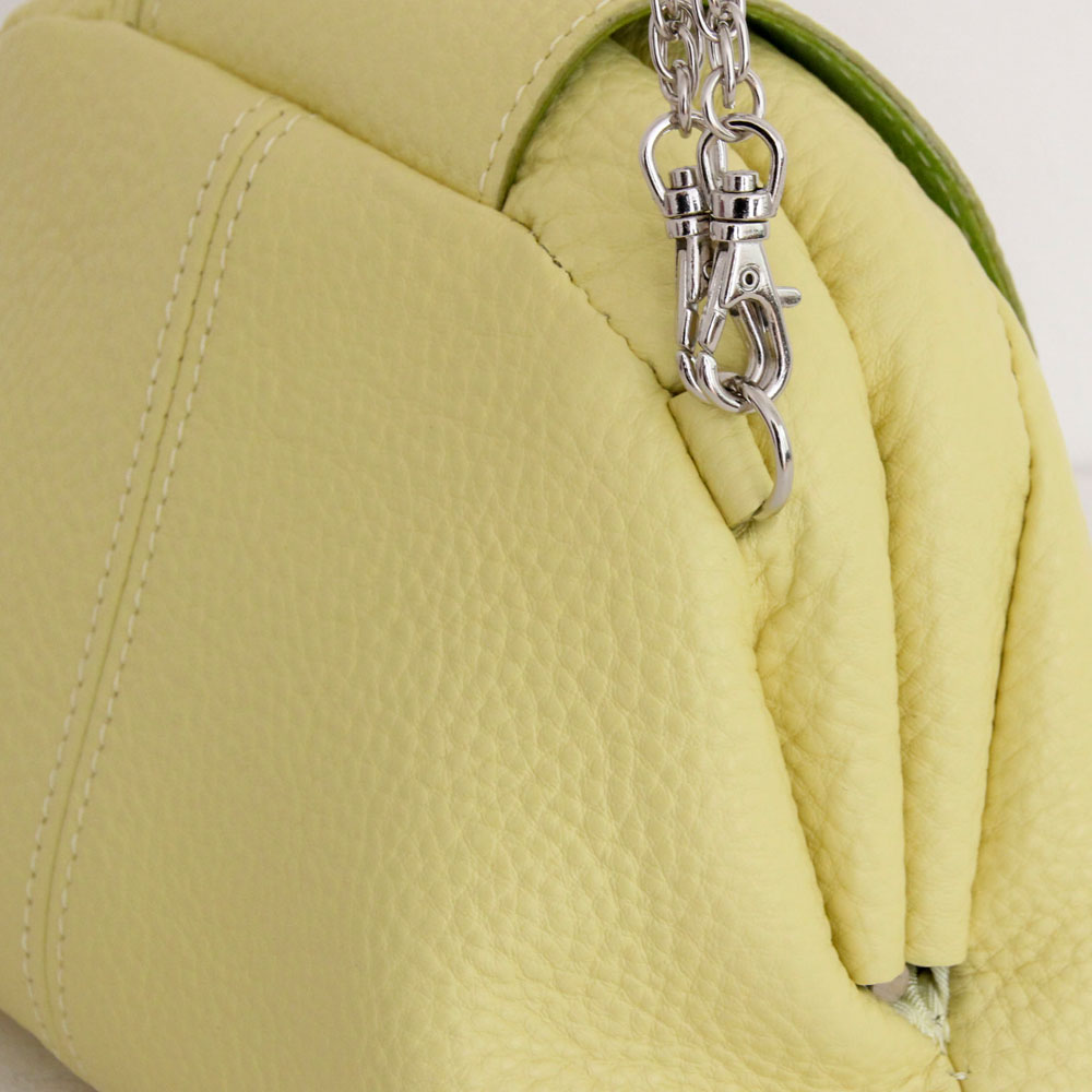 レモンイエロー / 口金レザーポシェットS