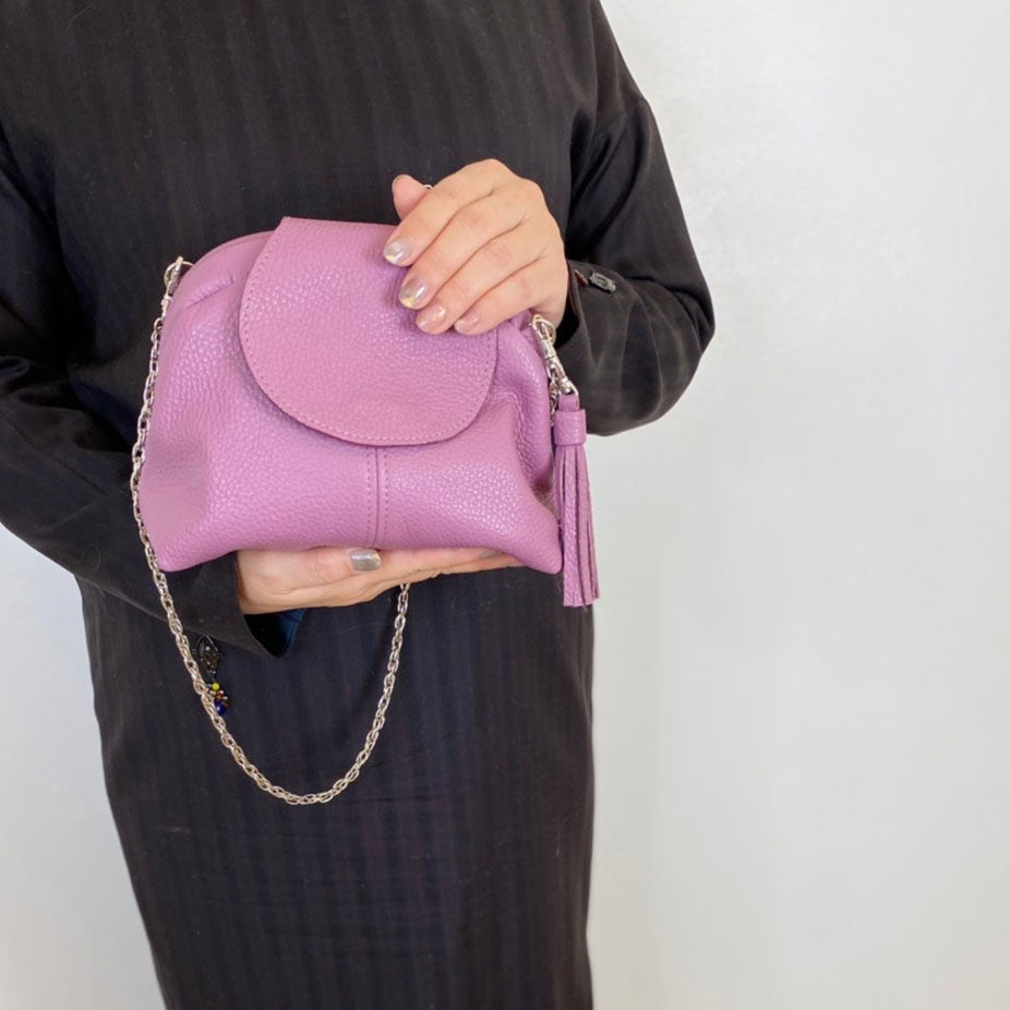 ライラック / 口金レザーポシェットS