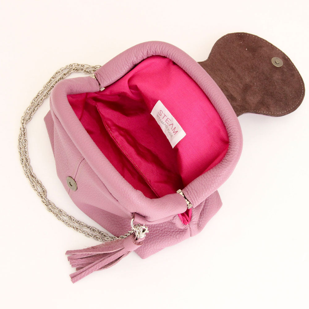 ライラック / 口金レザーポシェットS